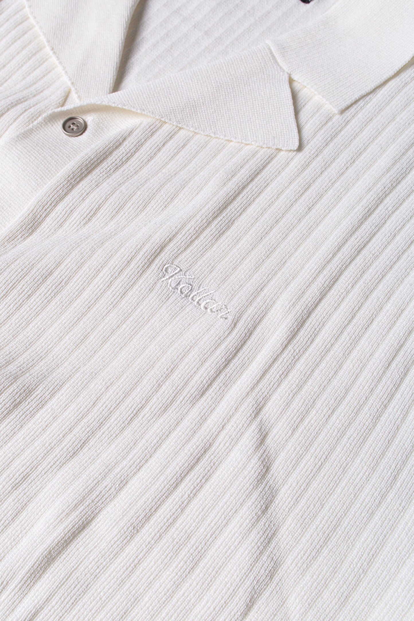 JM Shirts & Tops Knit Logo Button Down - White