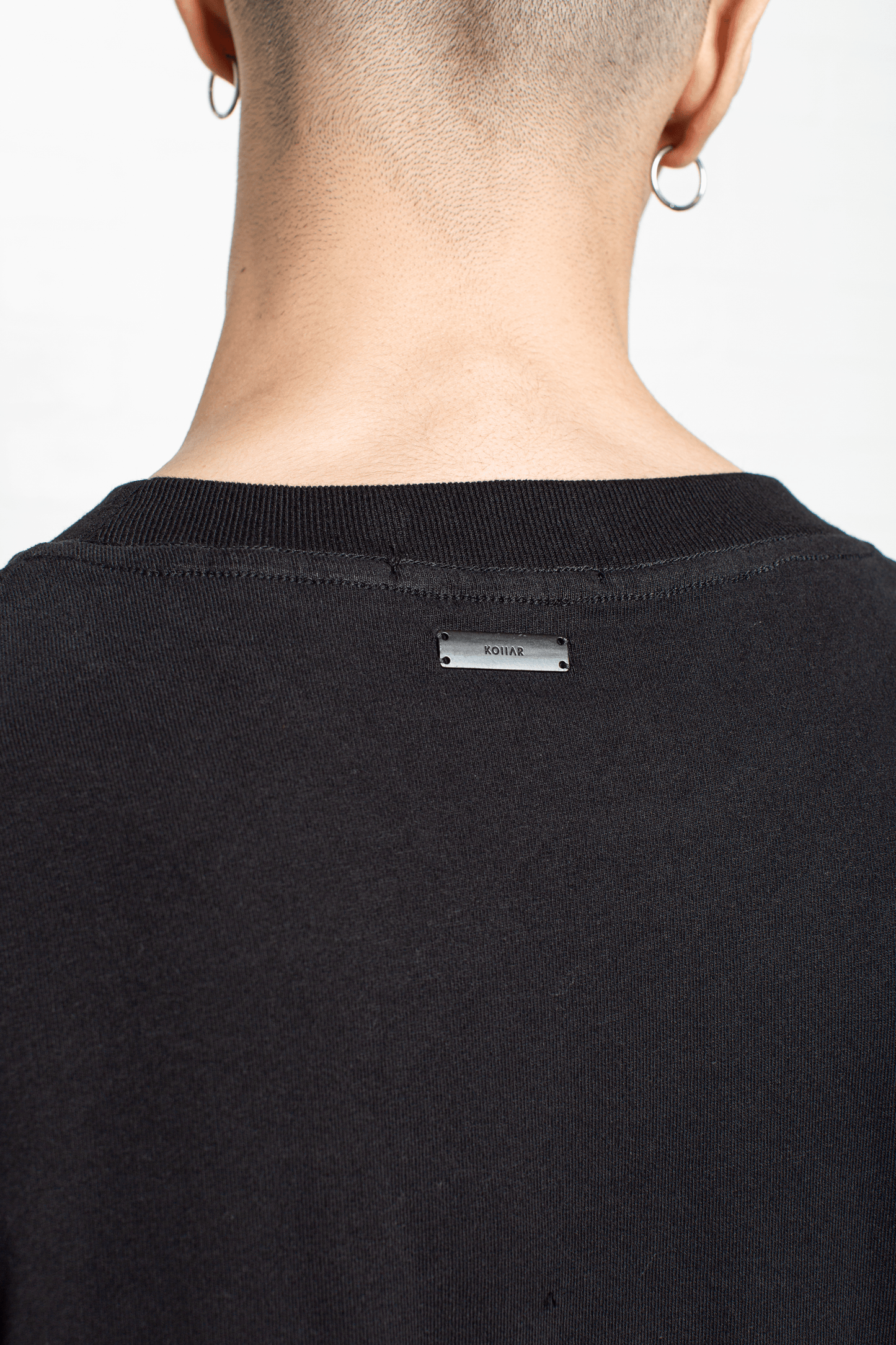 VE Cotton Tee - Black (Raw Hem)