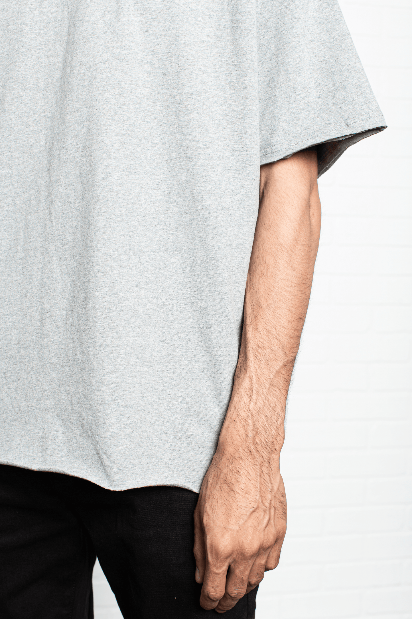 VE Cotton Tee - Grey (Raw Hem)