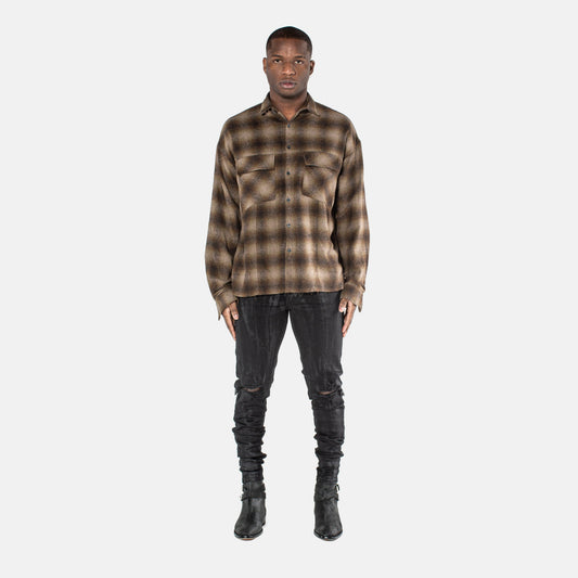 VE flannel Classic Flannel Shirt - Brown