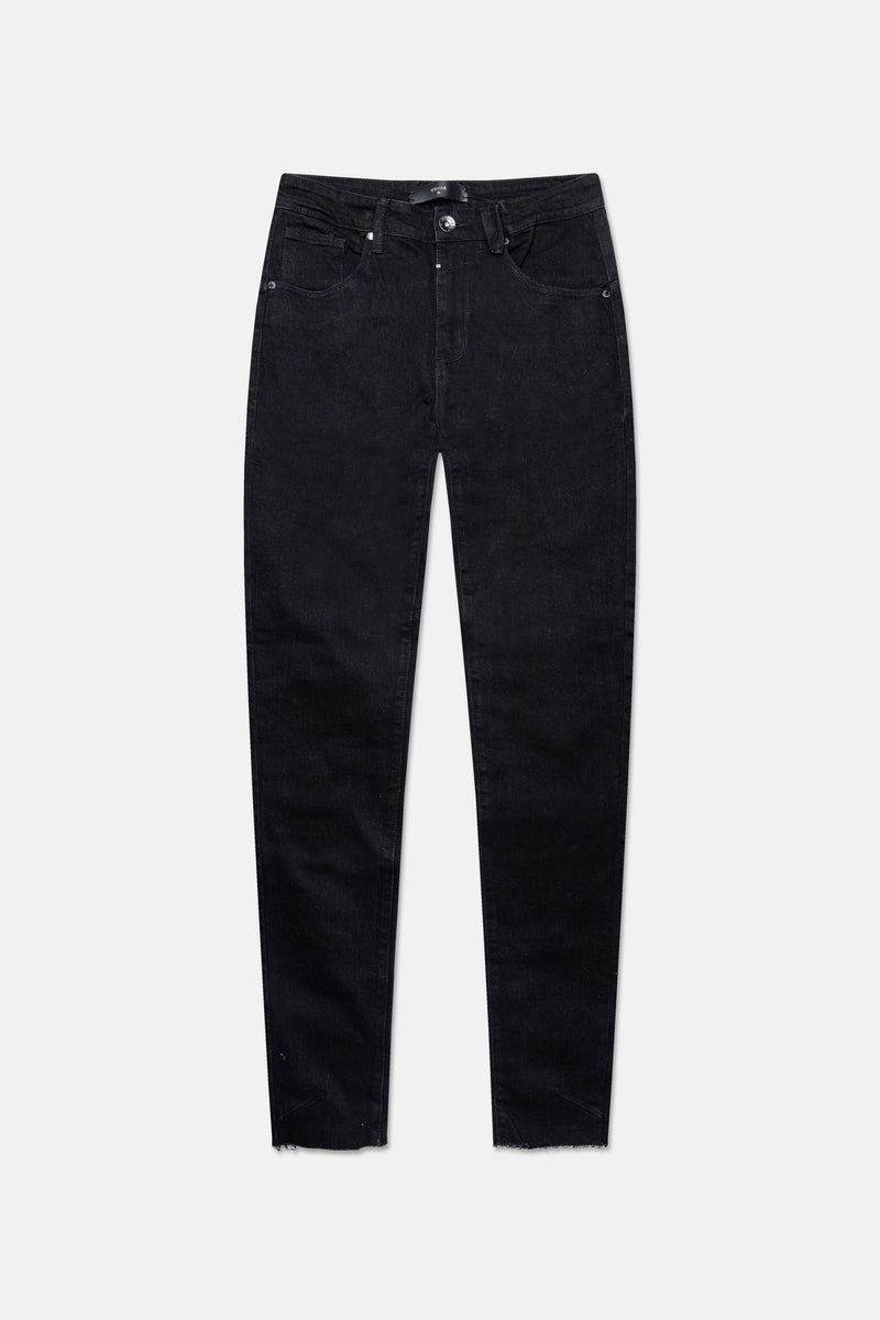 CLASSIC BLACK SLIMS RAW HEM 039