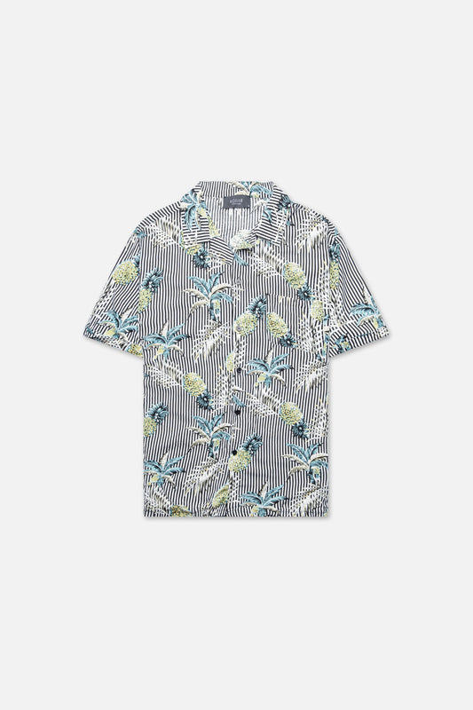 PINEAPPLE STRIPED RESORT SHIRT 050