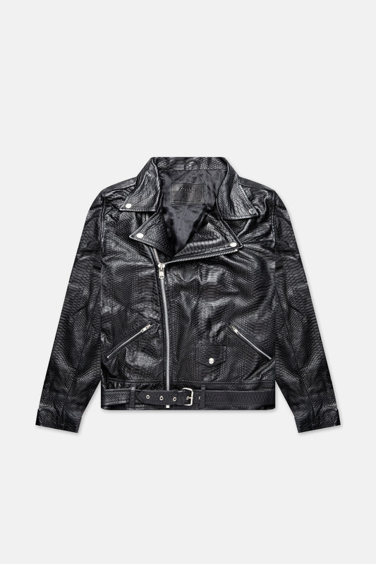 CLASSIC LEATHER CROCODILE BIKER 061
