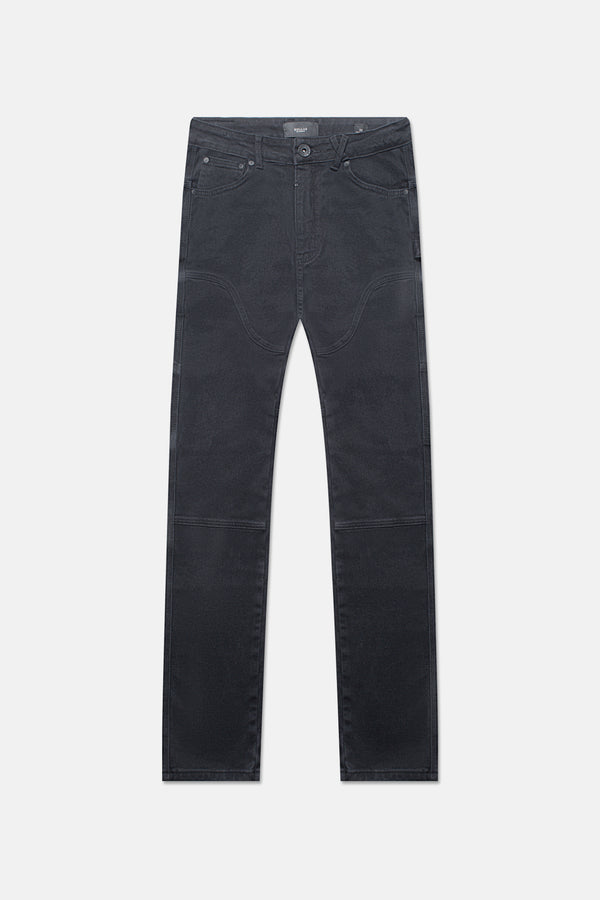 BLACK SPILT STRAIGHT RELAXED 009