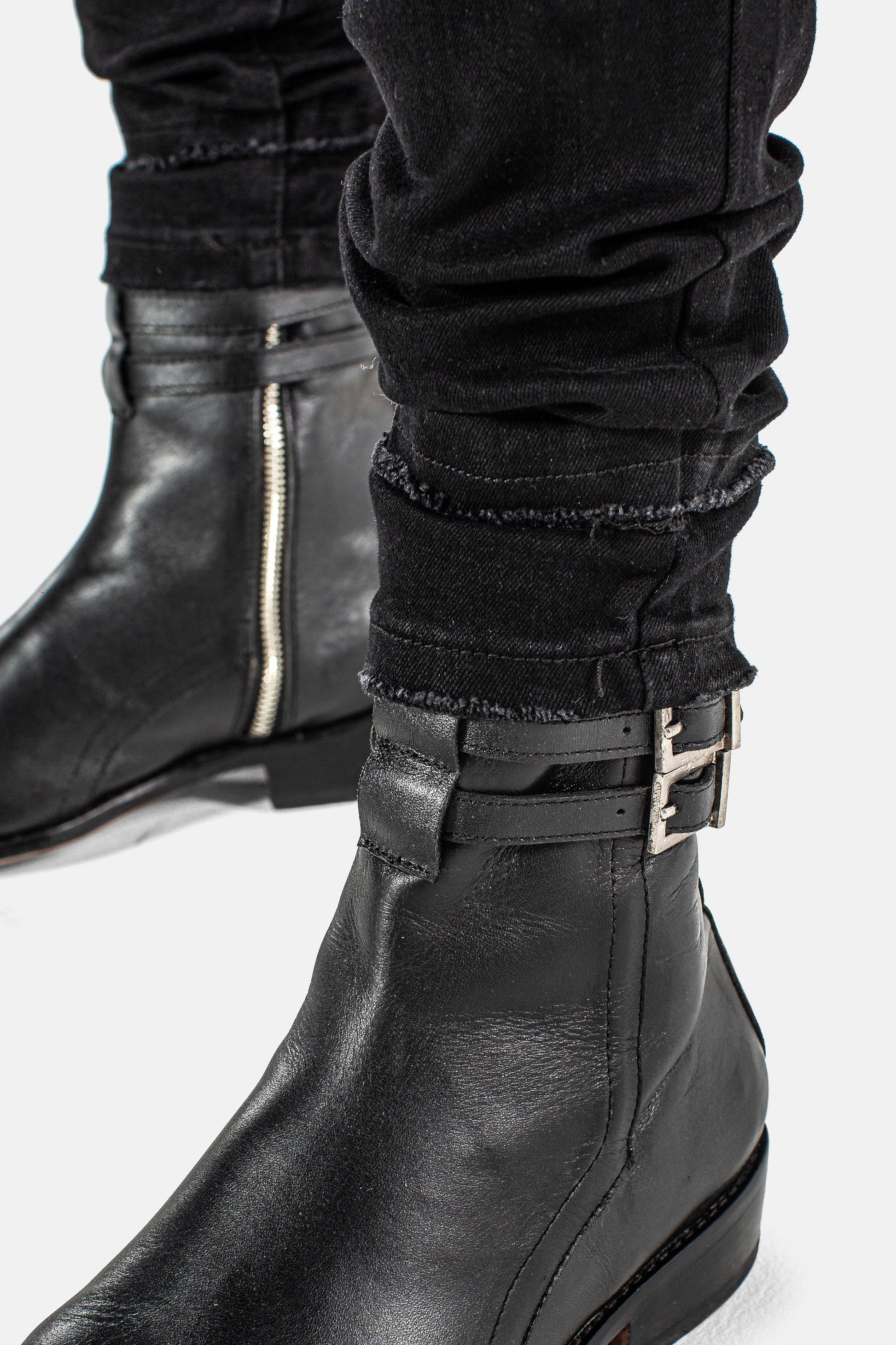DS denim 203 Rockstars - Destroyed Double Stacked Black