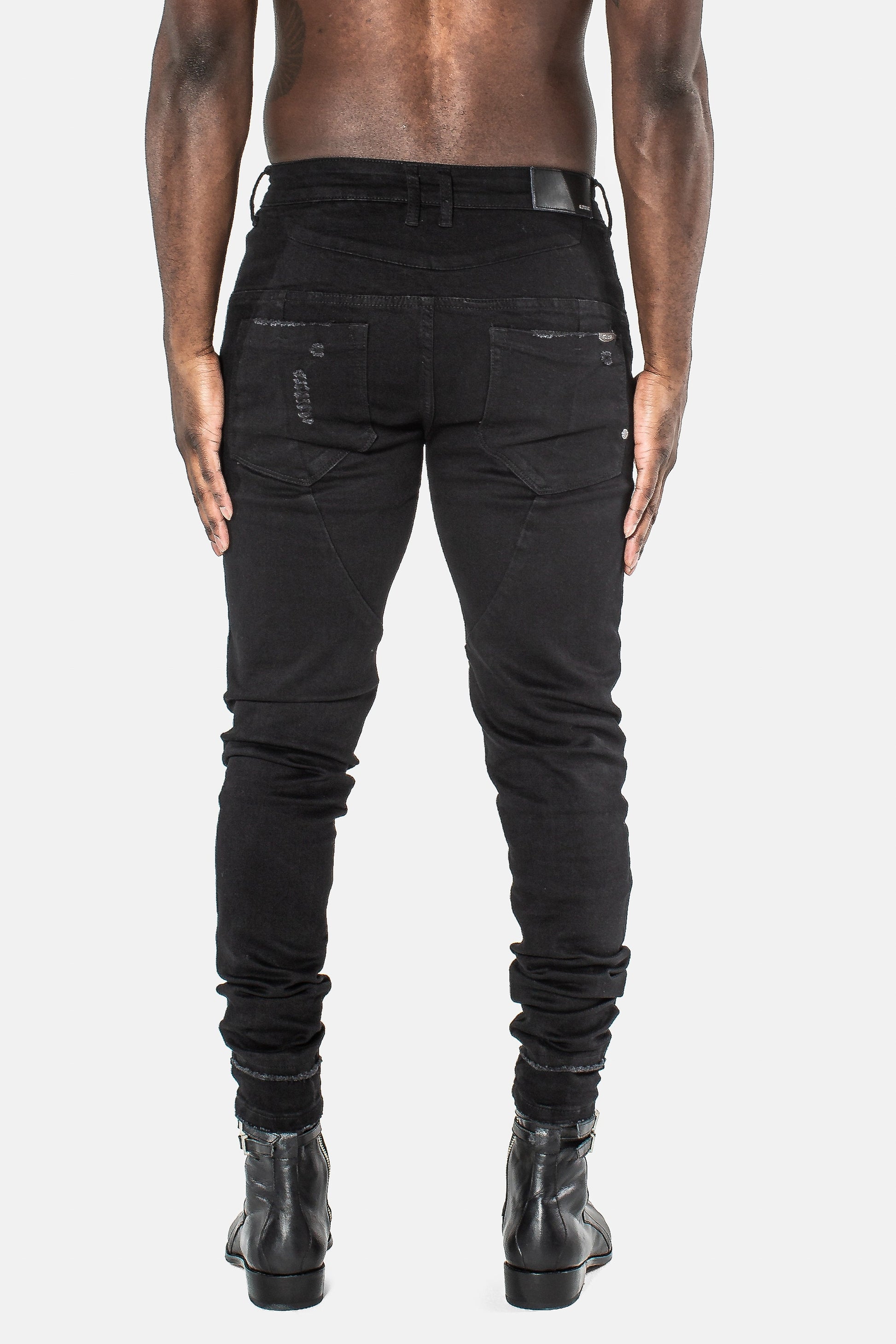 DS denim 203 Rockstars - Destroyed Double Stacked Black