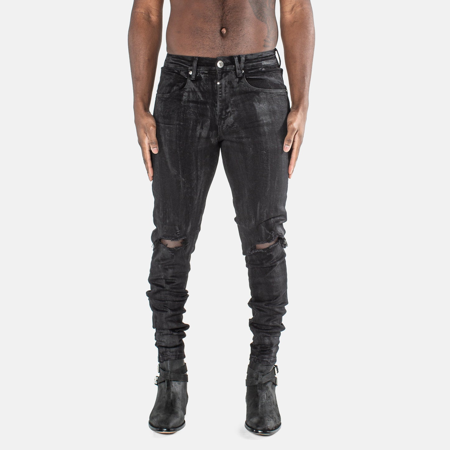 DS denim 203 Rockstars - Destroyed Vintage Wax Black