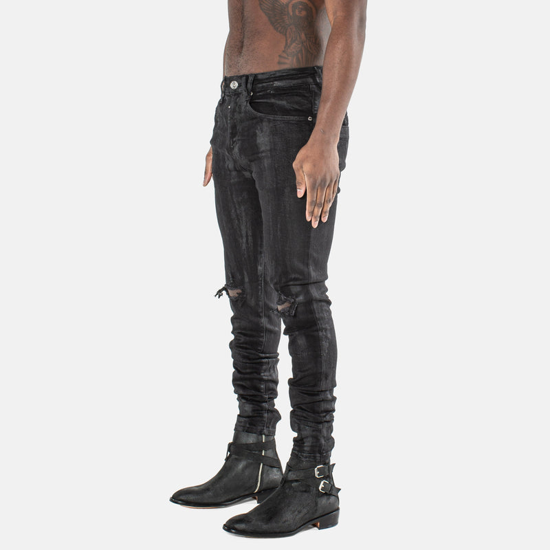DS denim 203 Rockstars - Destroyed Vintage Wax Black