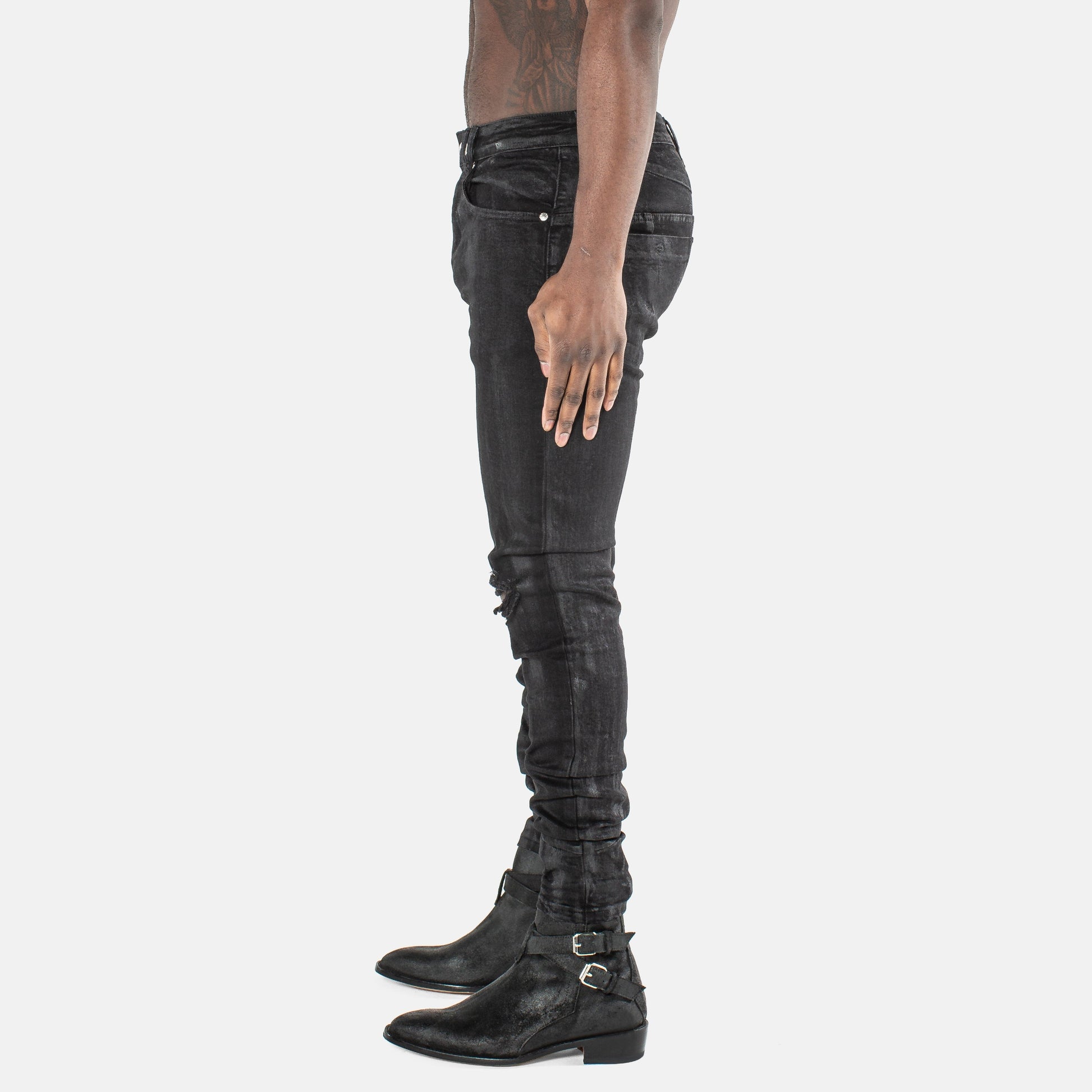 DS denim 203 Rockstars - Destroyed Vintage Wax Black