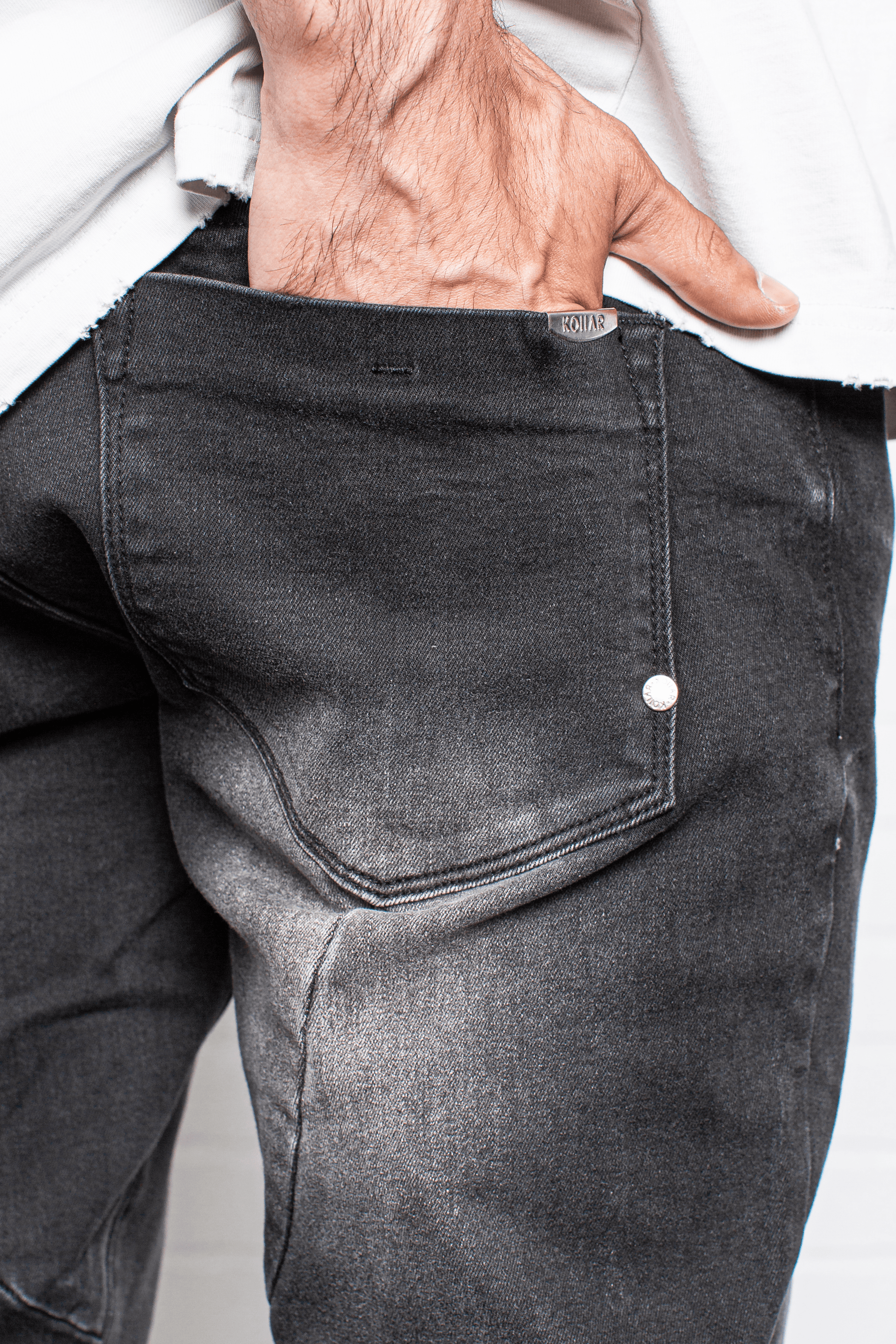 DS denim 203 Rockstars - Destroyed Whisker Black