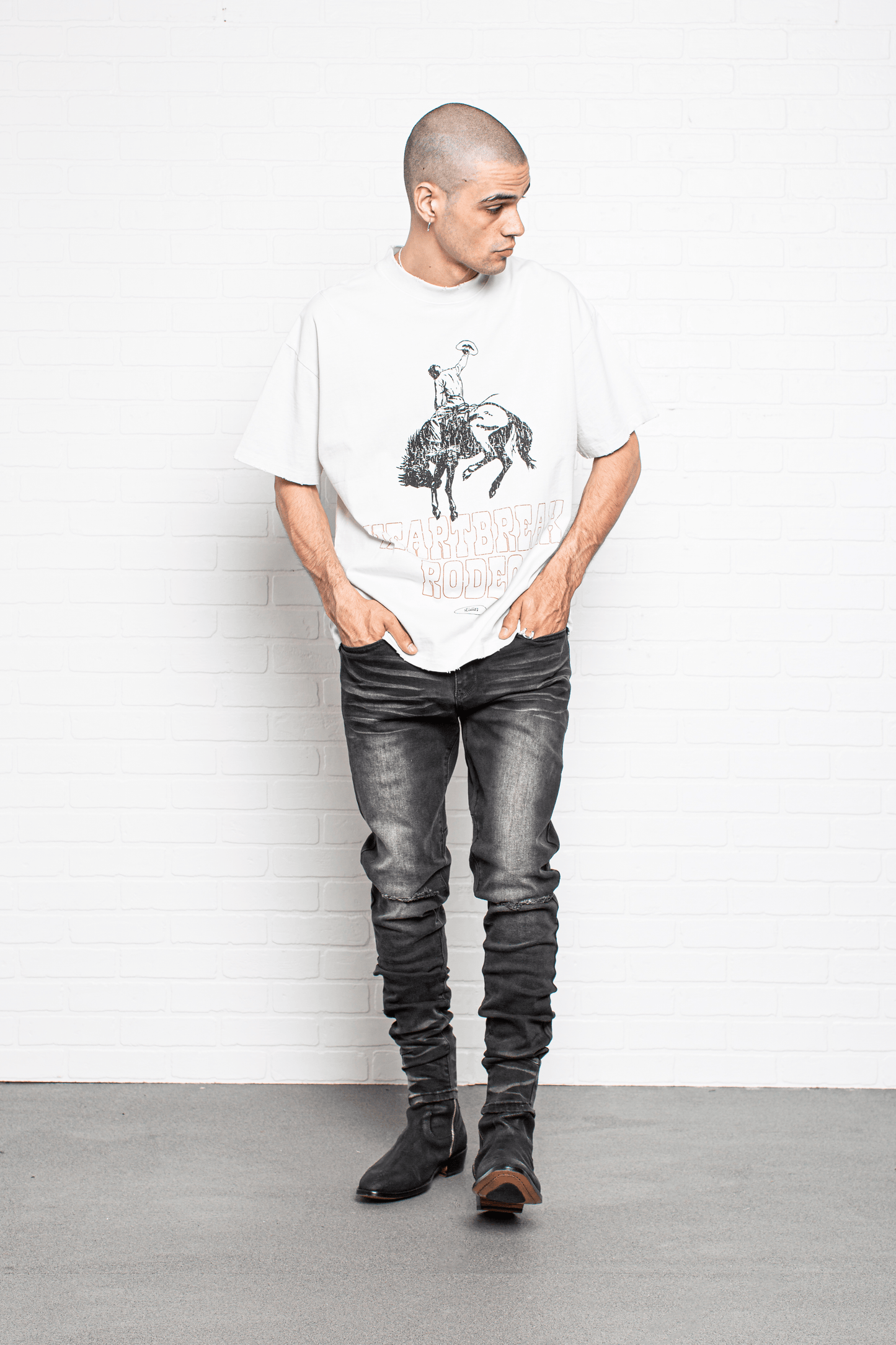 DS denim 203 Rockstars - Destroyed Whisker Black