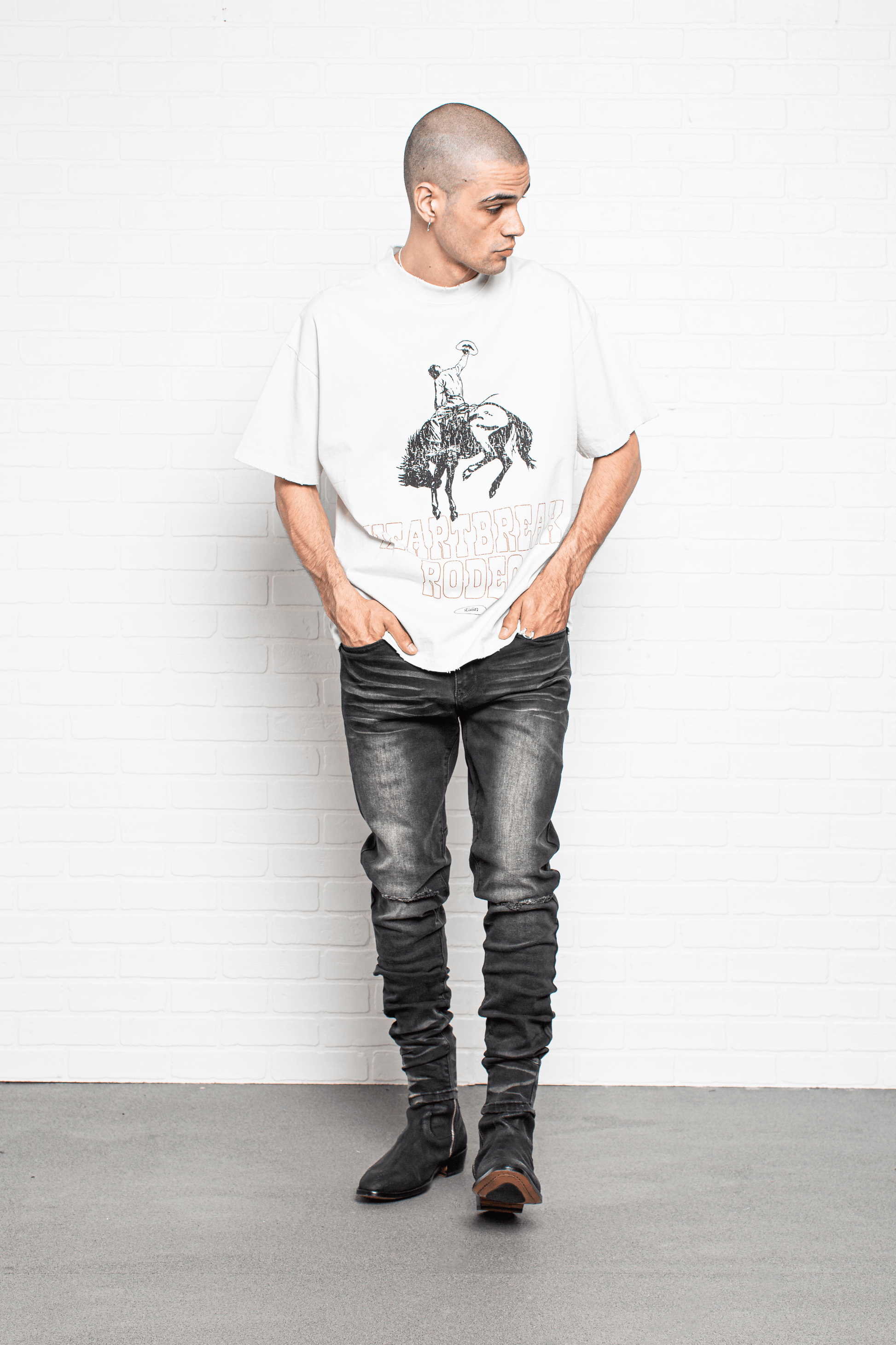 DS denim 203 Rockstars - Destroyed Whisker Black