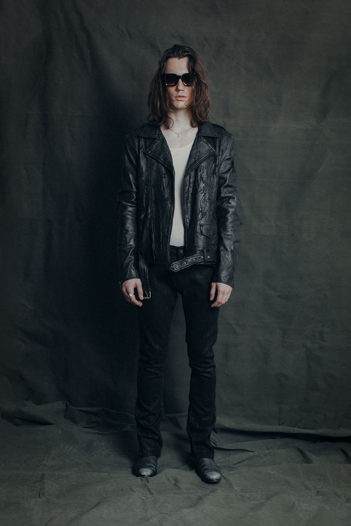 DS denim 708 Slim Flare - Coated Black