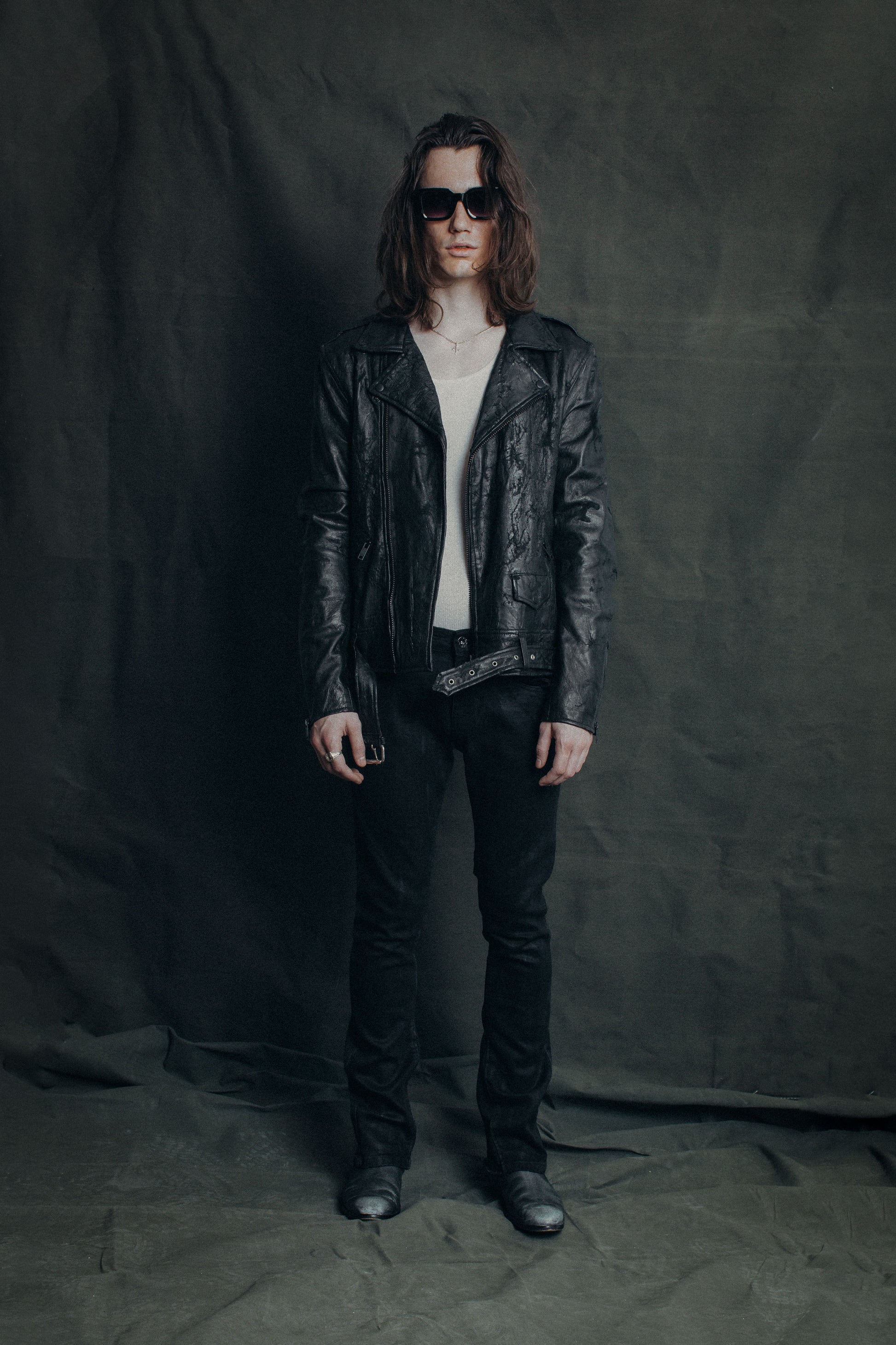DS denim 708 Slim Flare - Coated Black