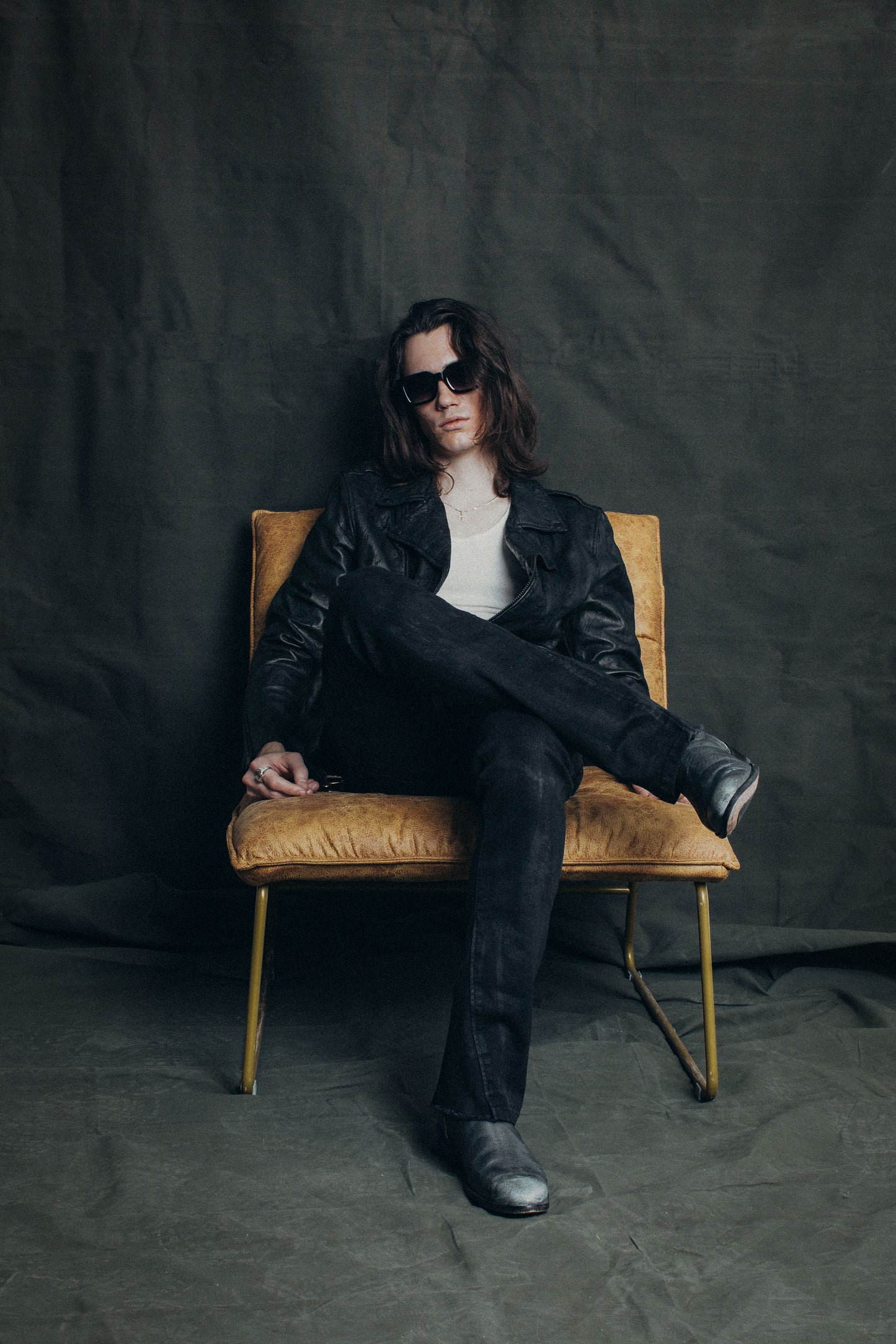 DS denim 708 Slim Flare - Coated Black