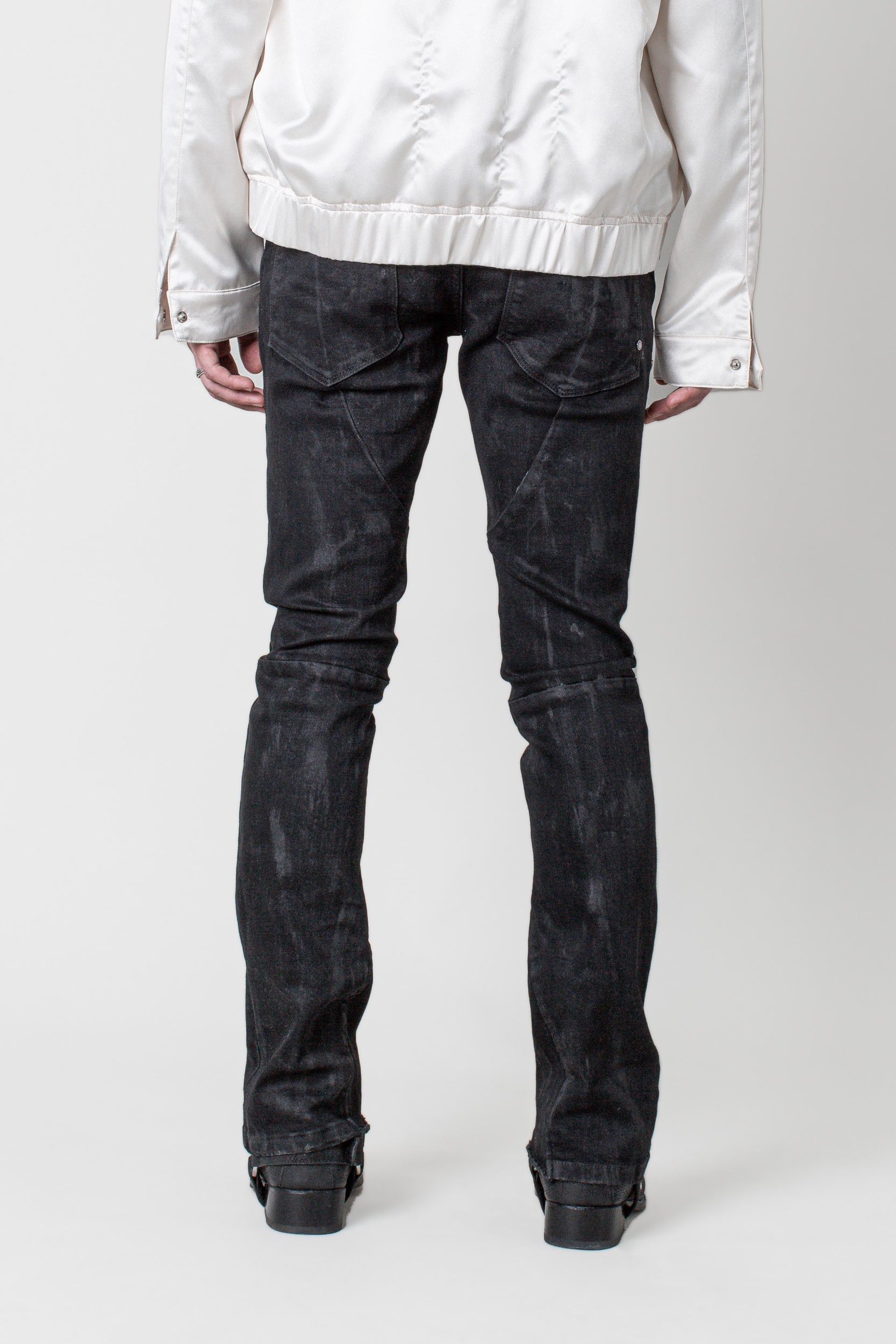 DS denim 708 Slim Flare - Coated Black
