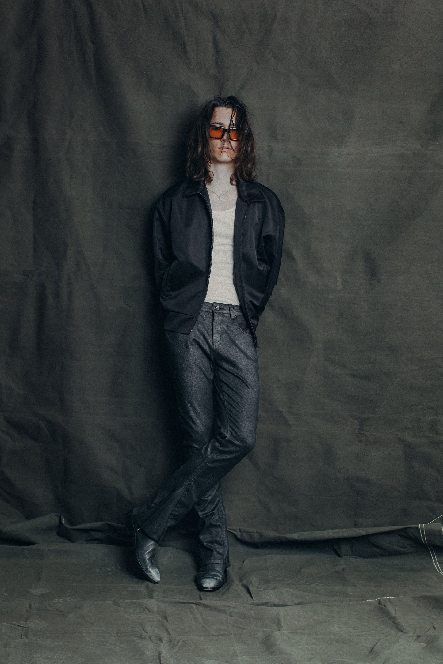 DS denim 708 Slim Flare - Frosted Black