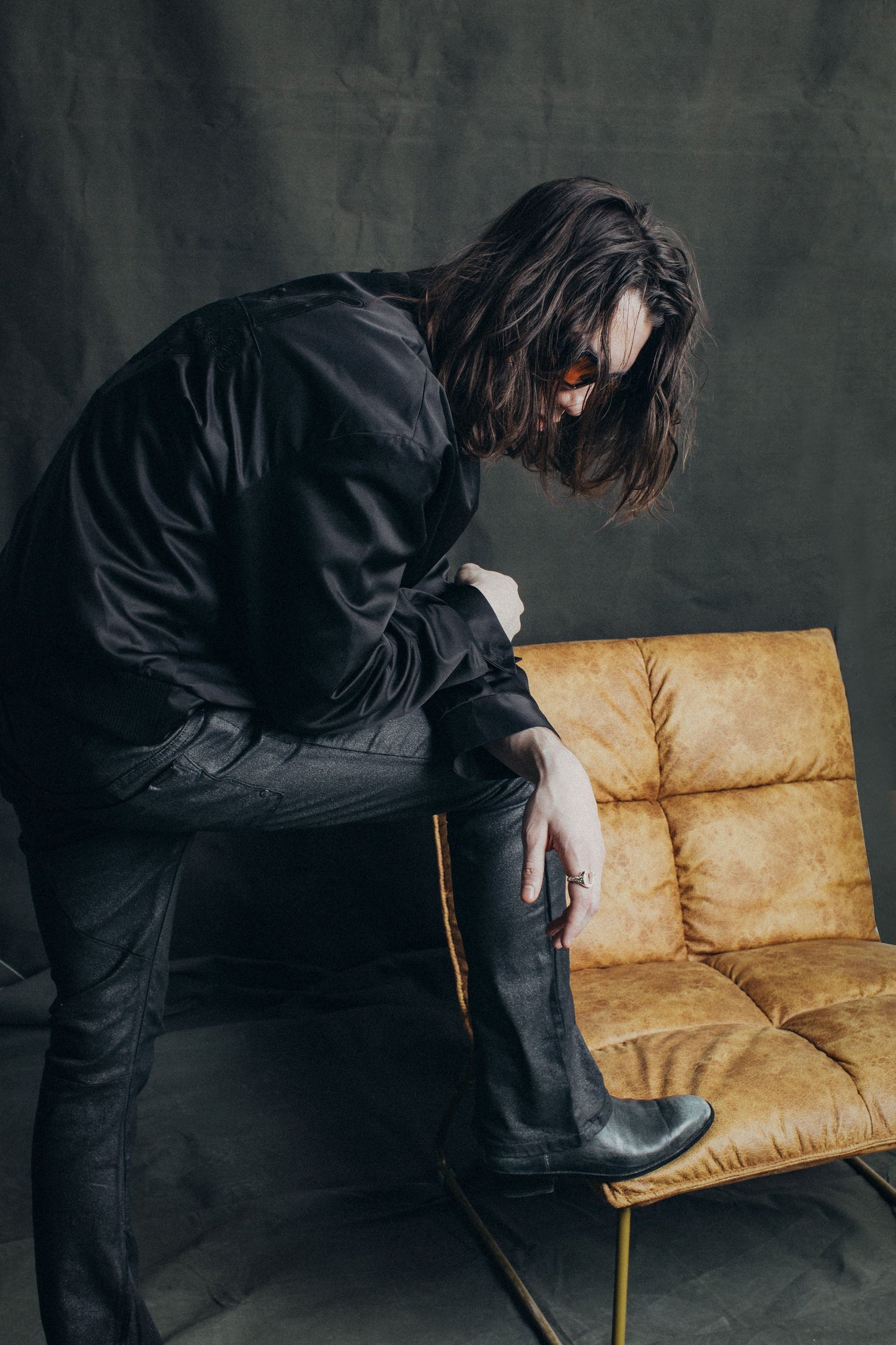 DS denim 708 Slim Flare - Frosted Black