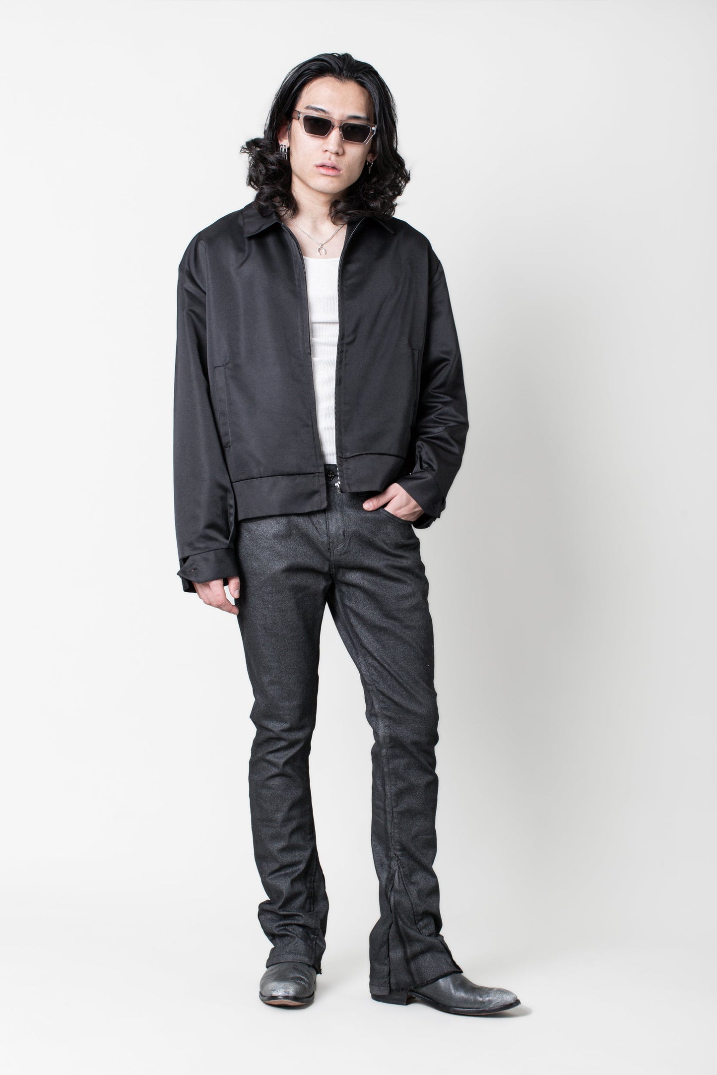 DS denim 708 Slim Flare - Frosted Black