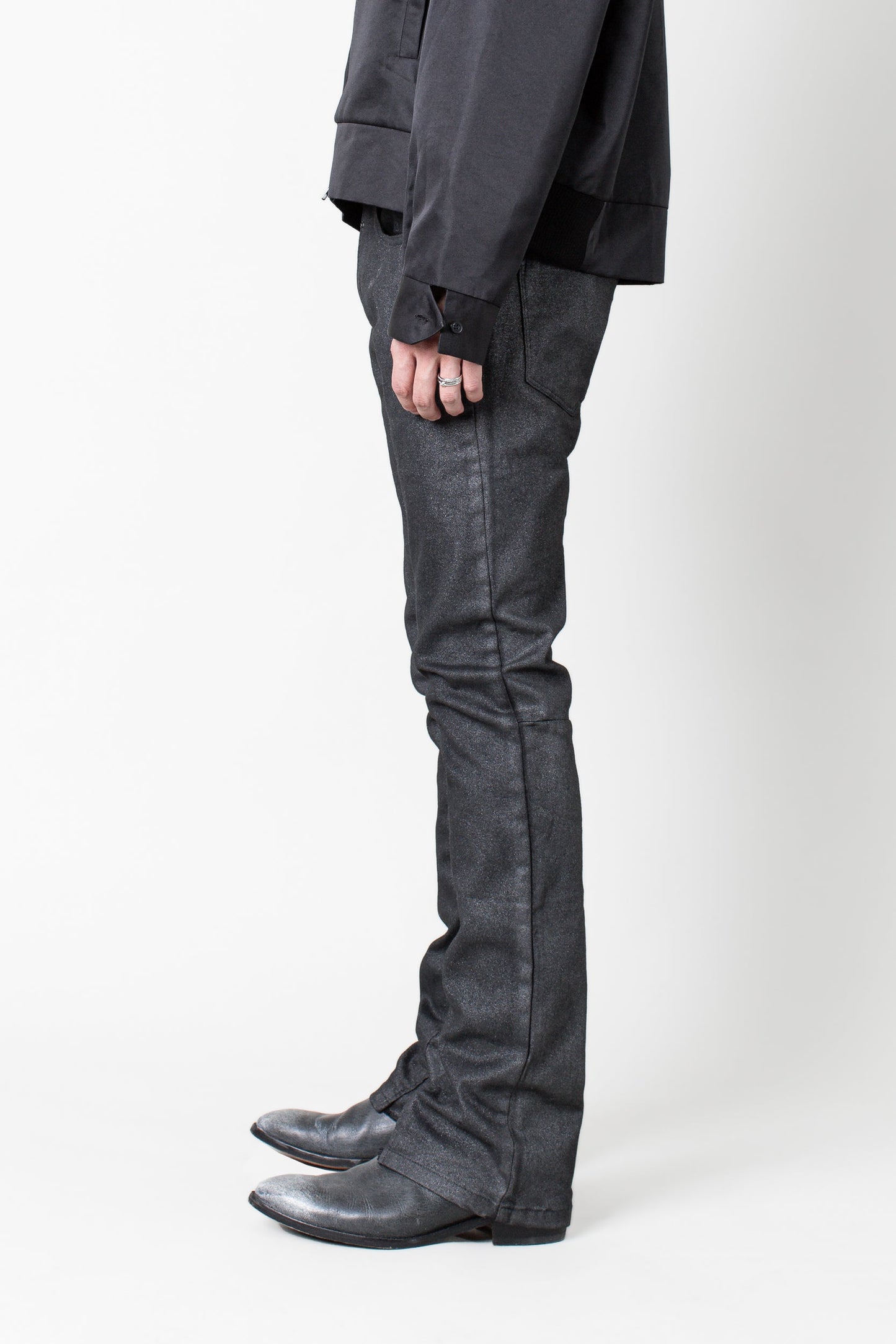 DS denim 708 Slim Flare - Frosted Black