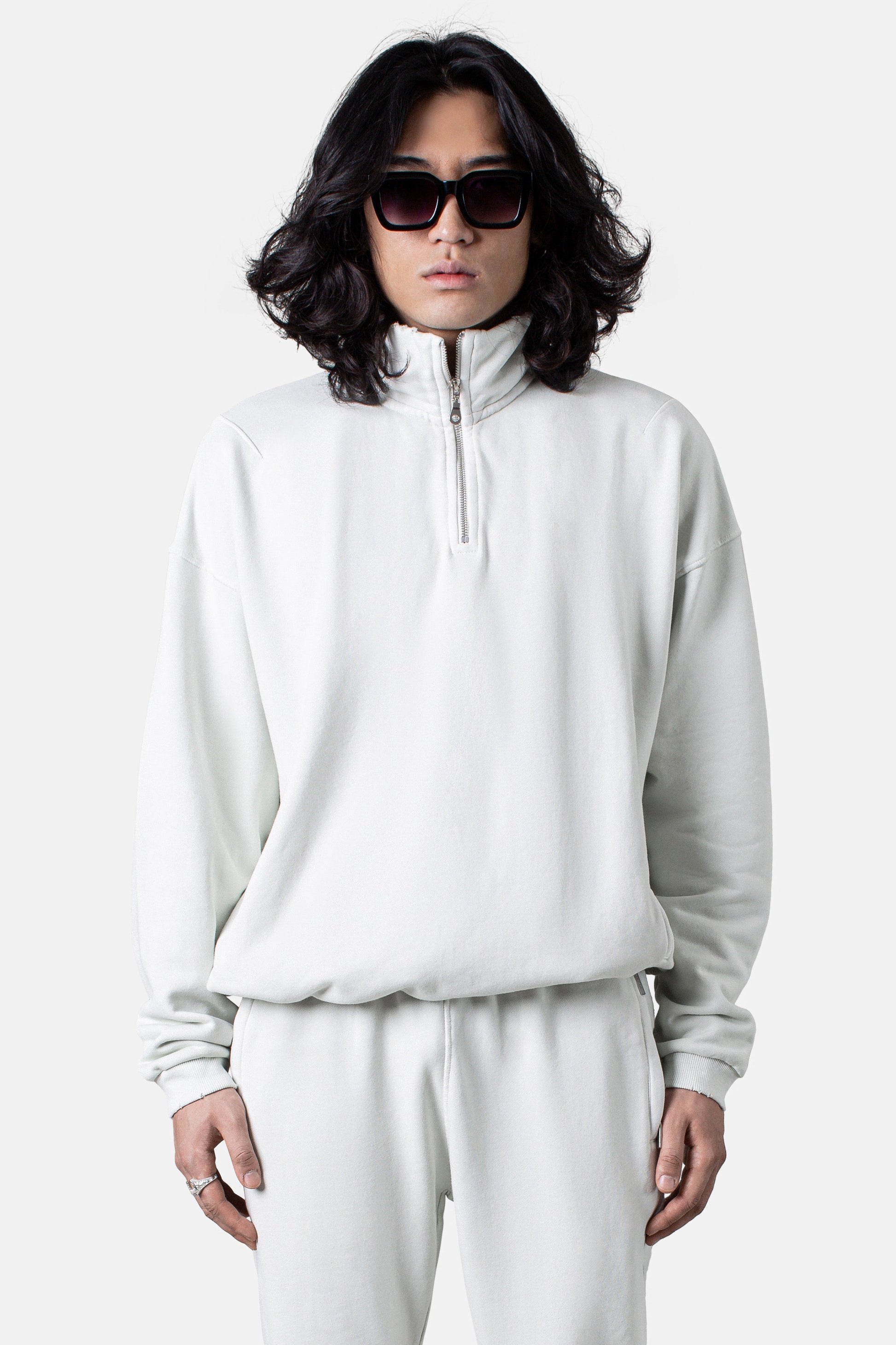 JM Core Hoodie Core Quarter Zip Hoodie - Bone