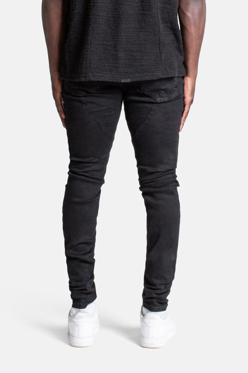 JM denim 203 Skinny - Destroyed Black