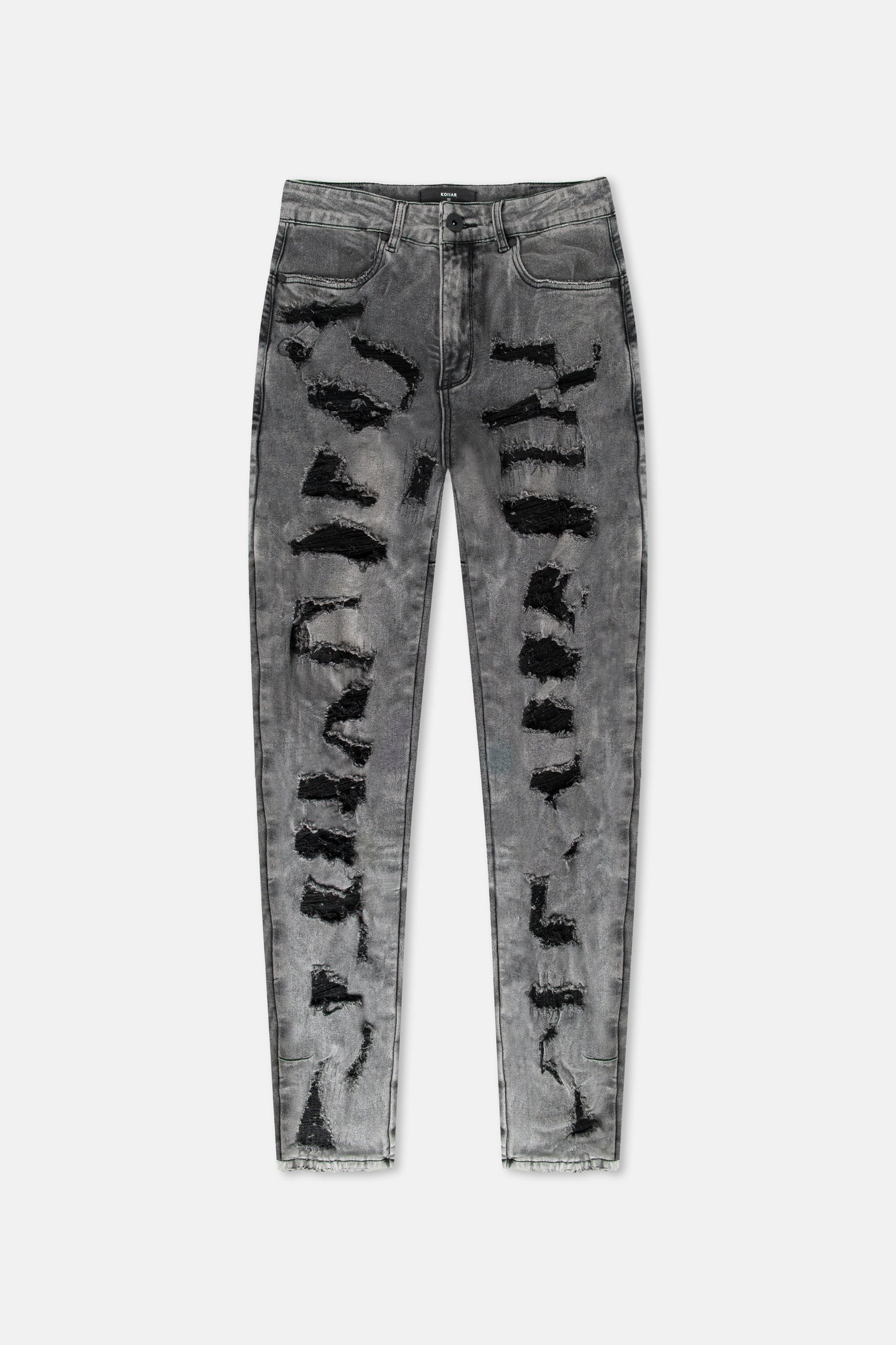 JM denim 203 Skinny - Destroyed Black Thrasher