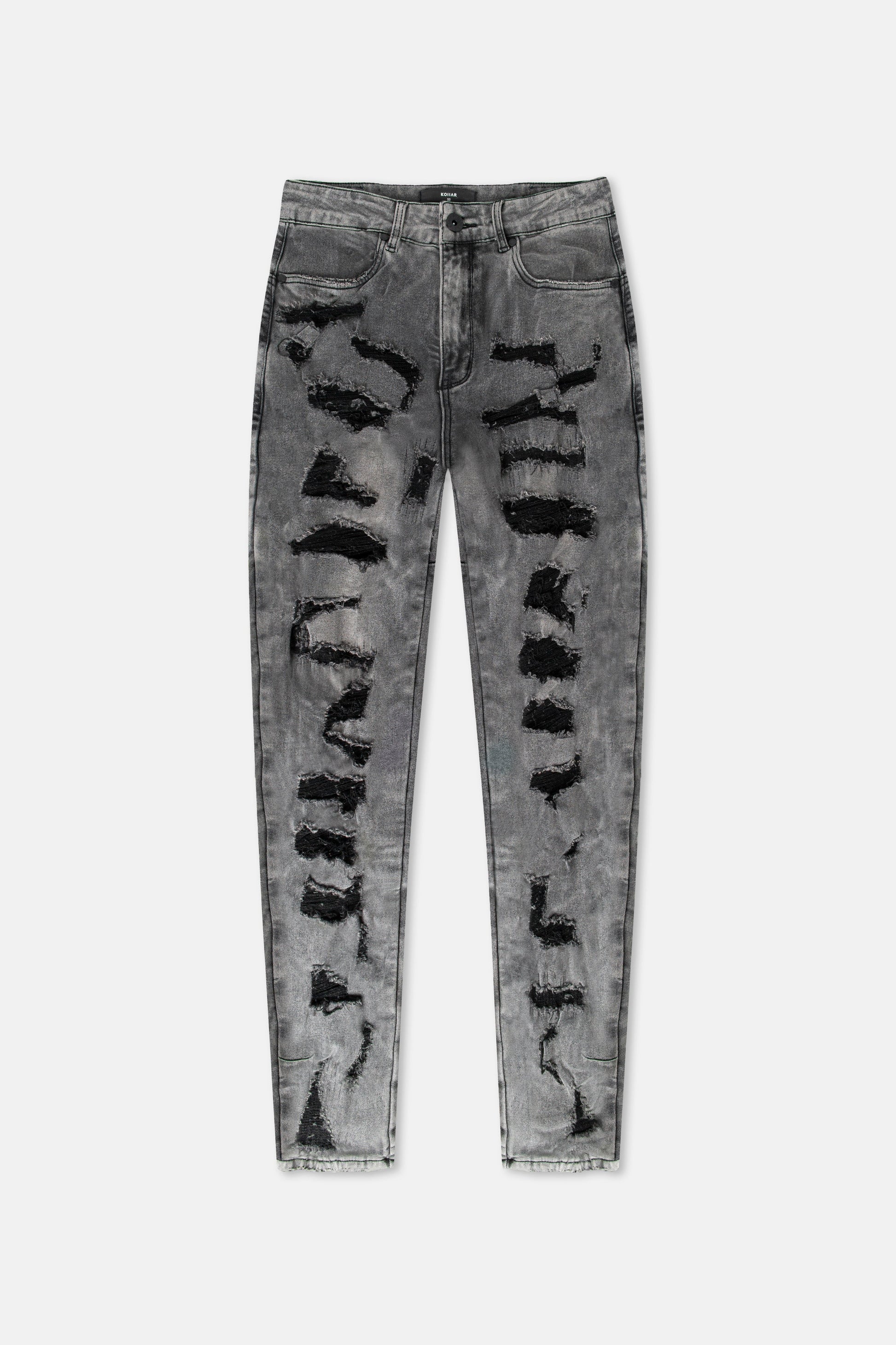 JM denim 203 Skinny - Destroyed Black Thrasher