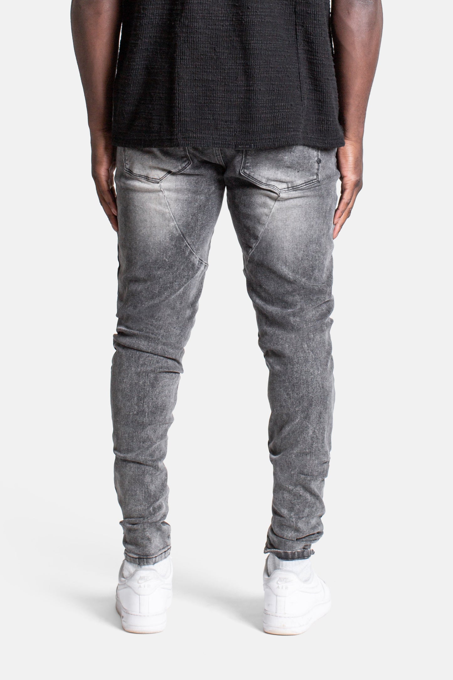 JM denim 203 Skinny - Destroyed Black Thrasher