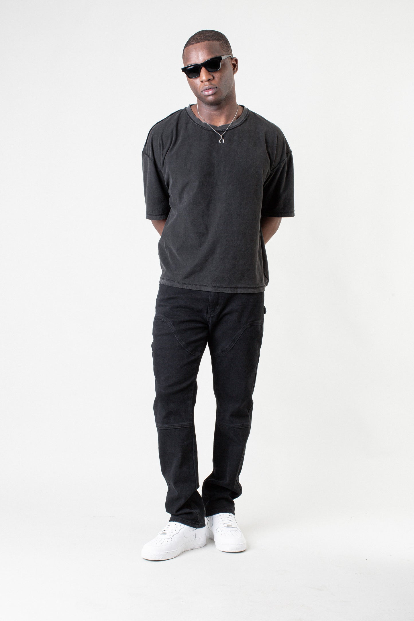JM denim 967 Straight - Destroyed Carpenter Deep Black
