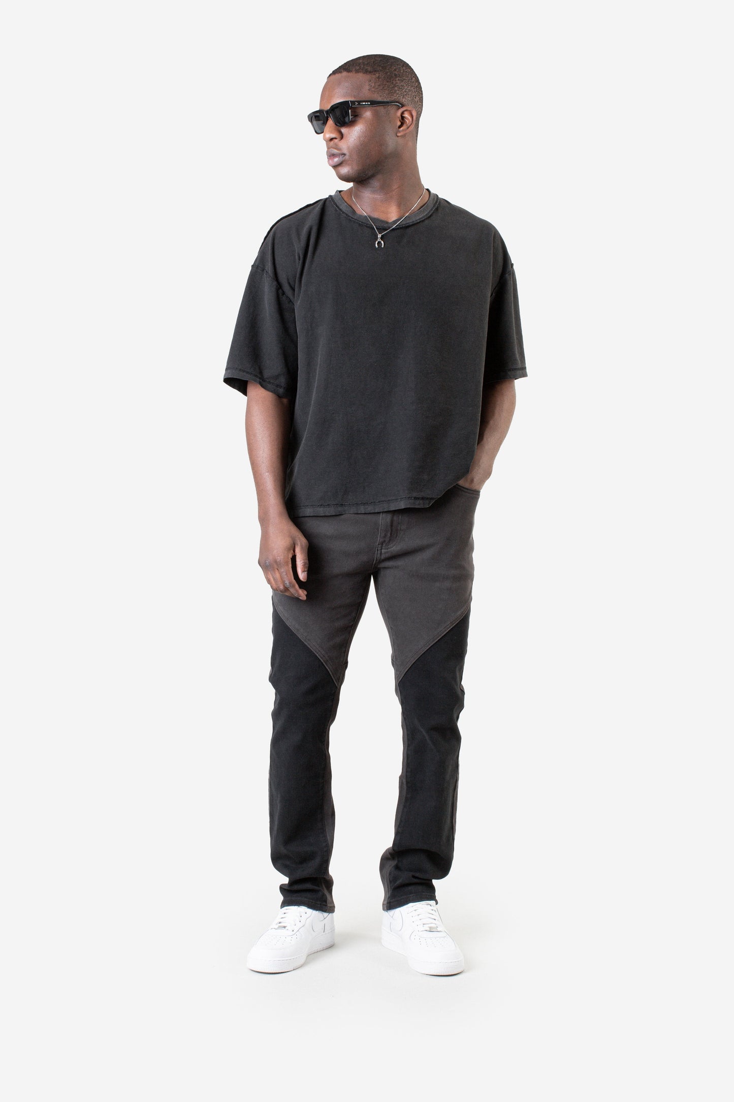 JM denim 967 Straights Two Tone - Peat Black