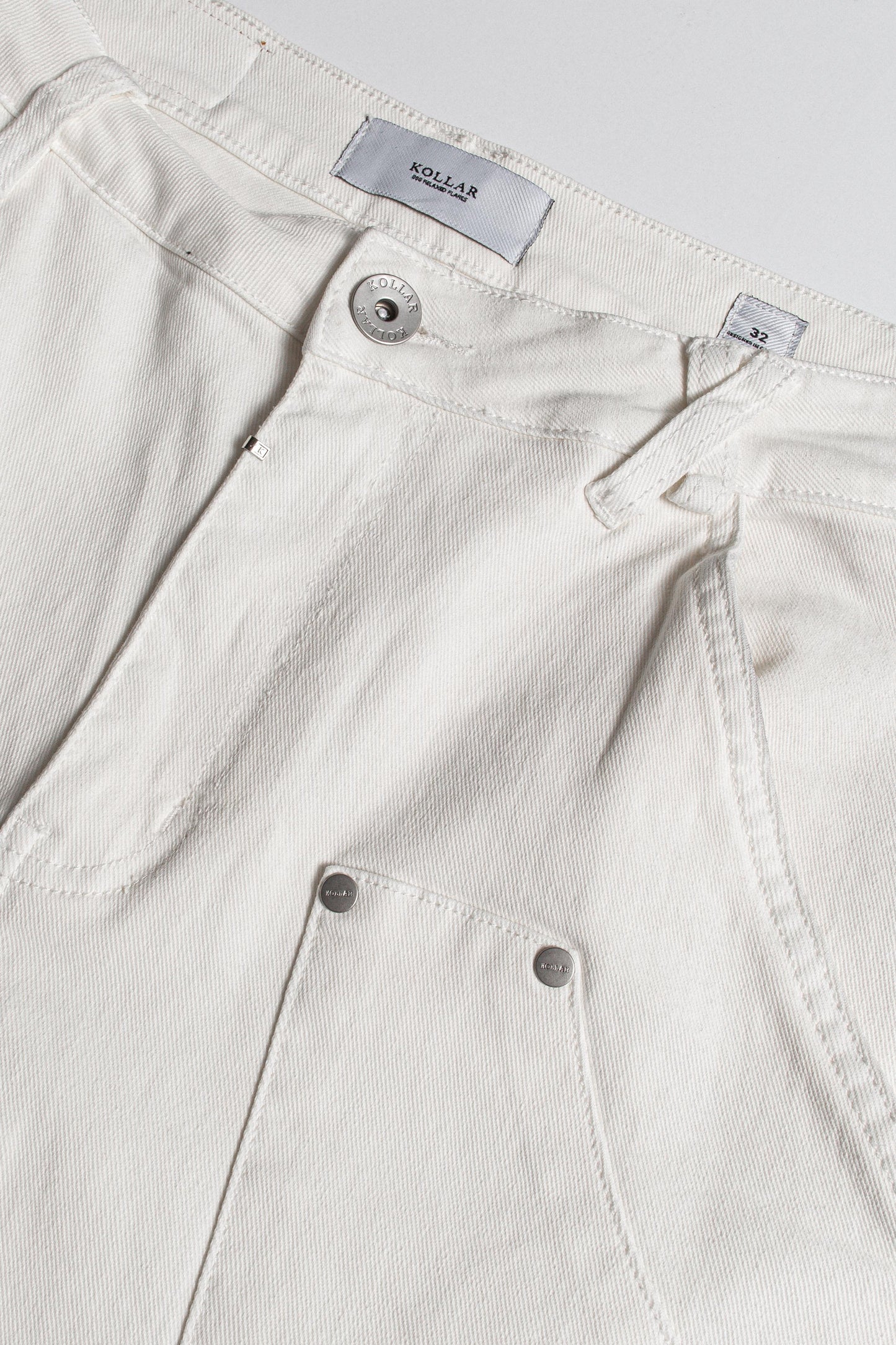 JM denim Flare Denim - Bone