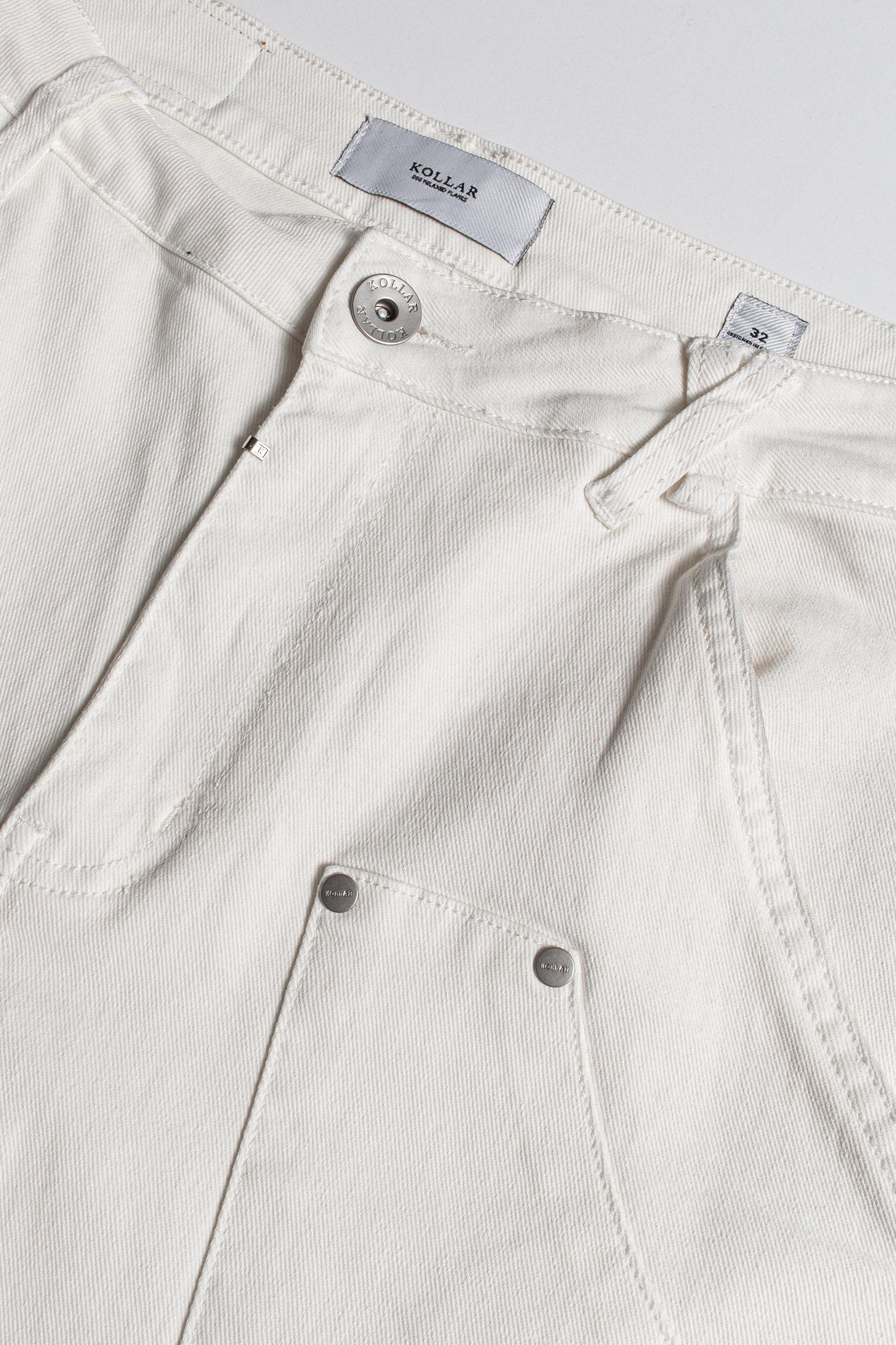 JM denim Flare Denim - Bone