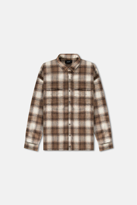 JM flannel Flannel Shirt - Beige