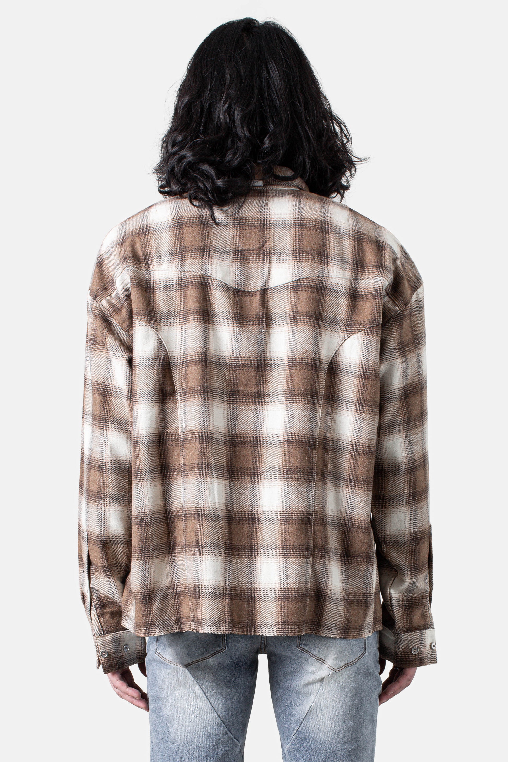 JM flannel Flannel Shirt - Beige