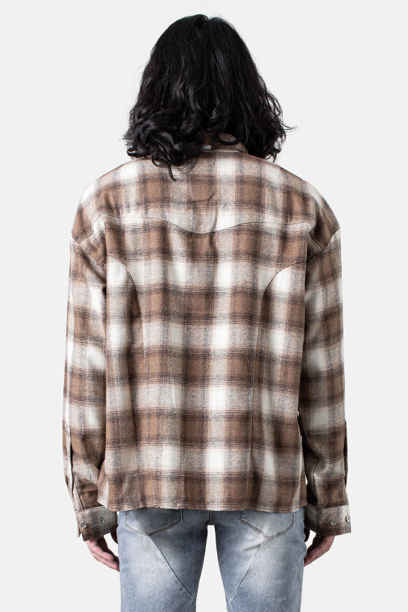 JM flannel Flannel Shirt - Beige