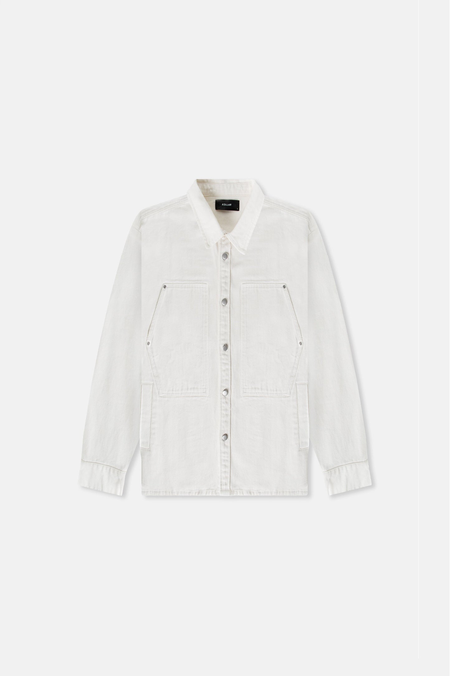 JM overshirt Canvas Overshirt - White
