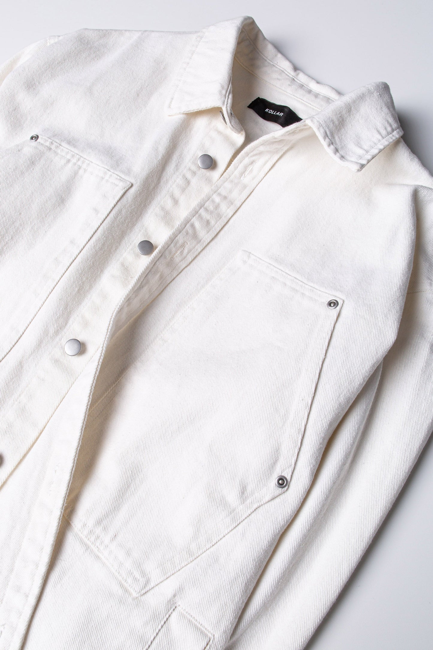 JM overshirt Canvas Overshirt - White