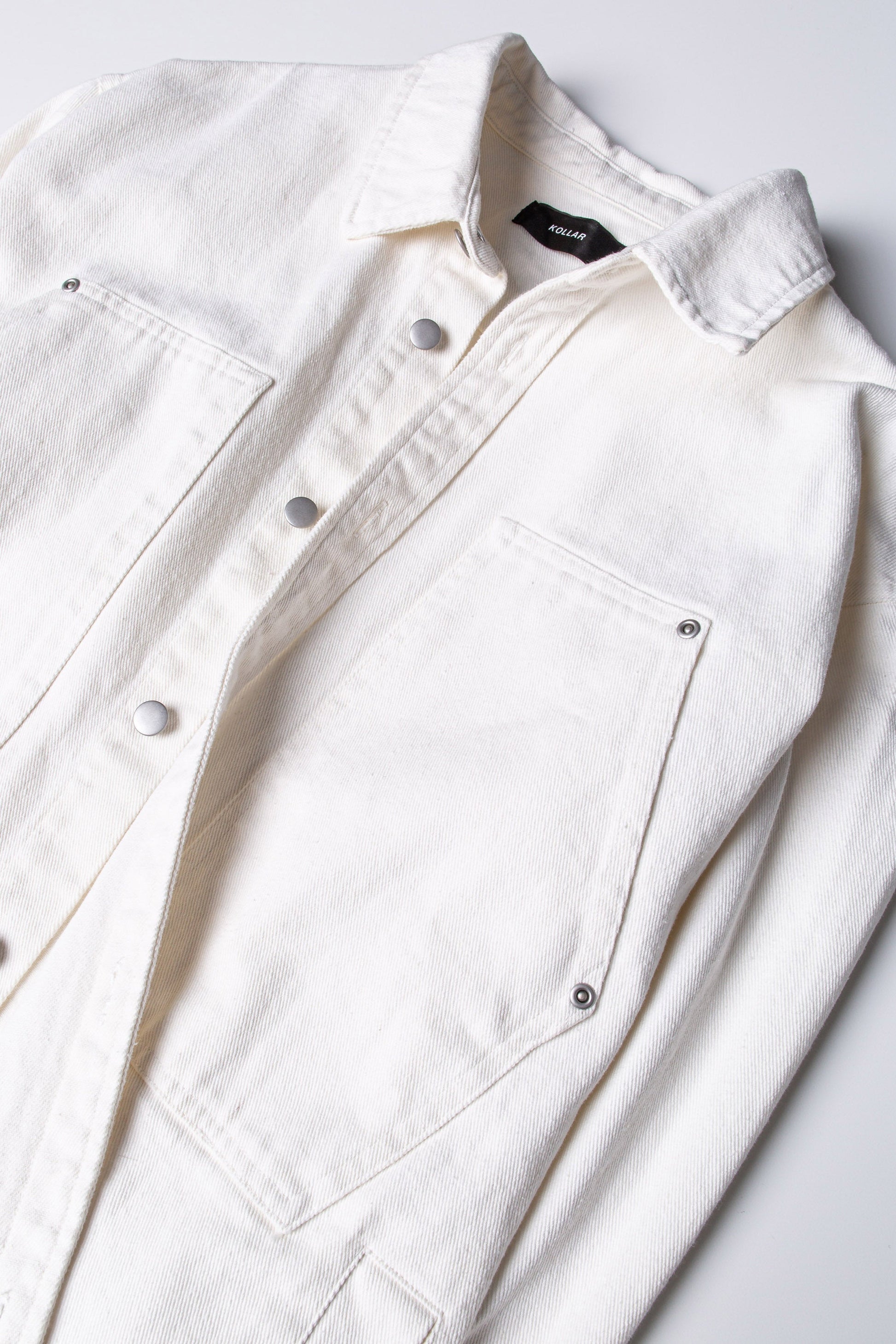 JM overshirt Canvas Overshirt - White