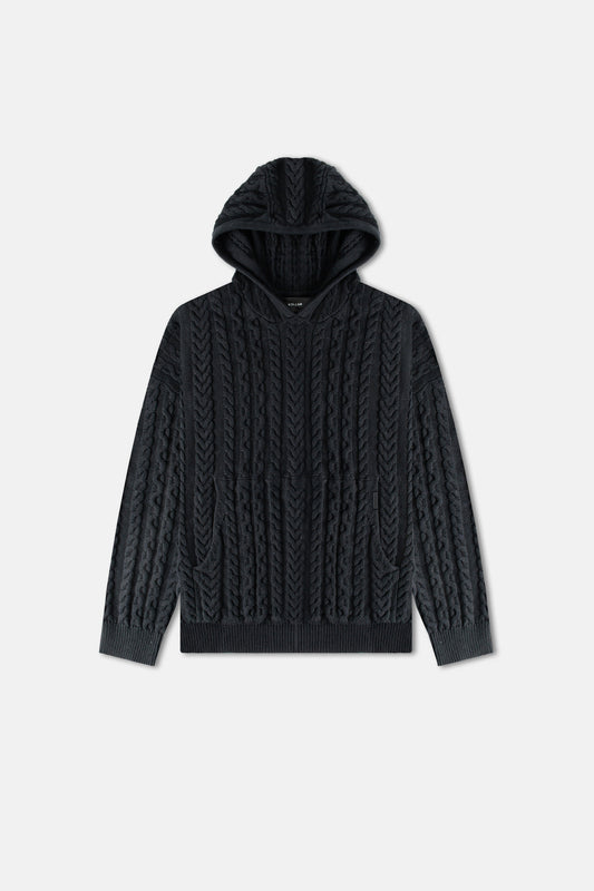 JM Shirts & Tops Knit Pullover Hoodie - Black