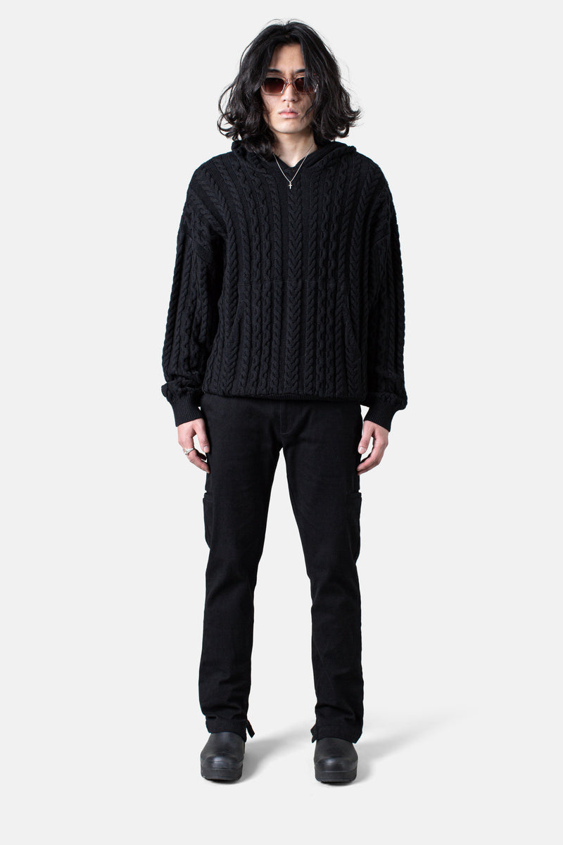 JM Shirts & Tops Knit Pullover Hoodie - Black