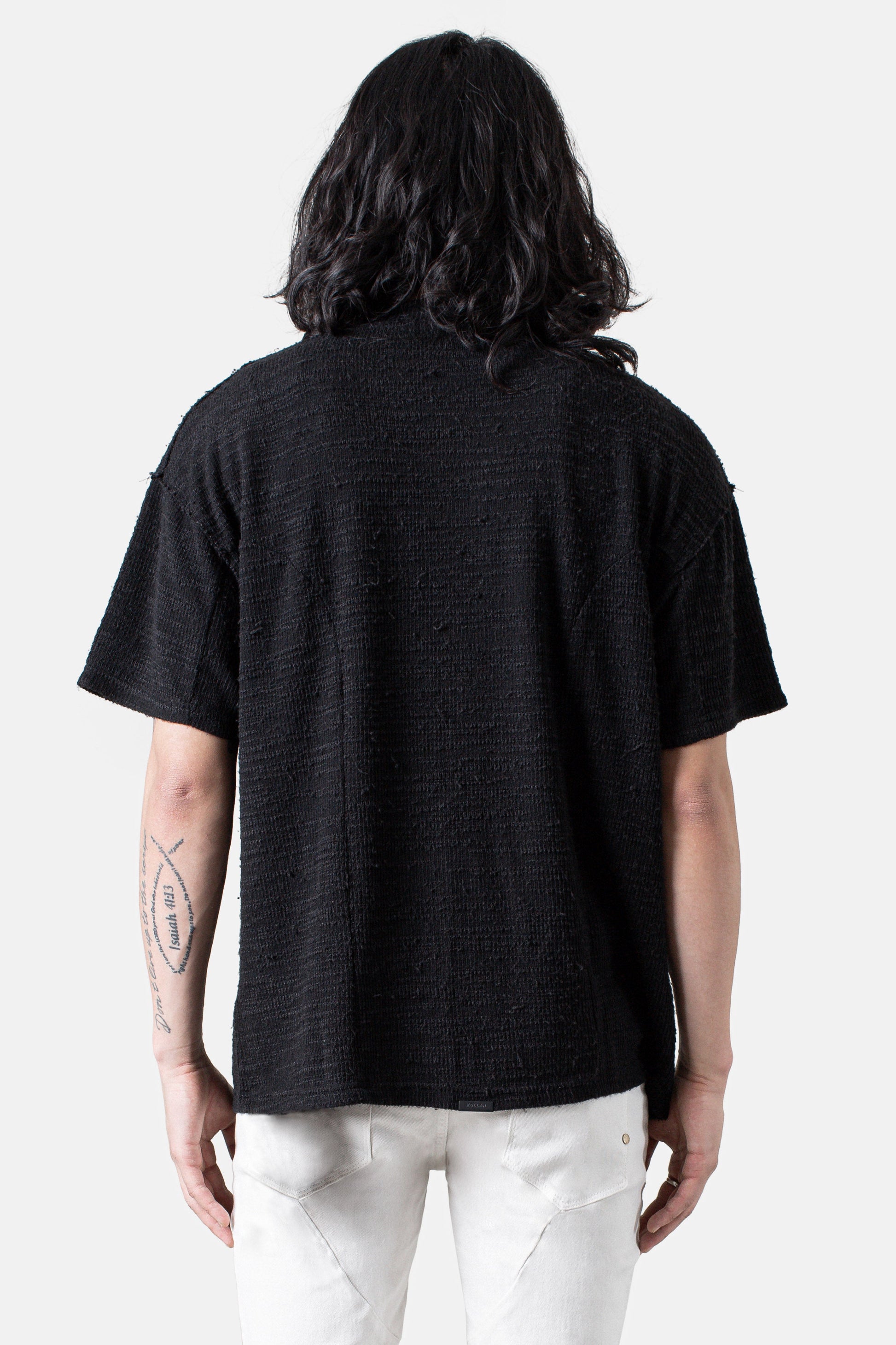 JM Shirts & Tops Textured Tee -  Black