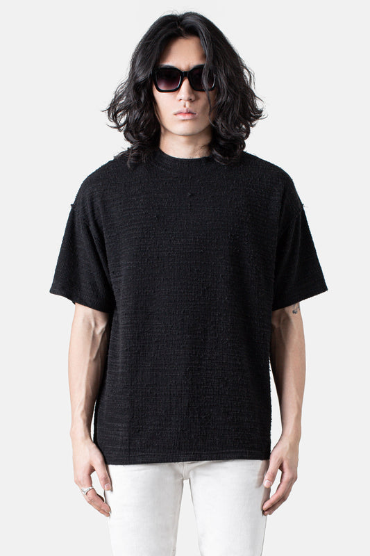 JM Shirts & Tops Textured Tee -  Black