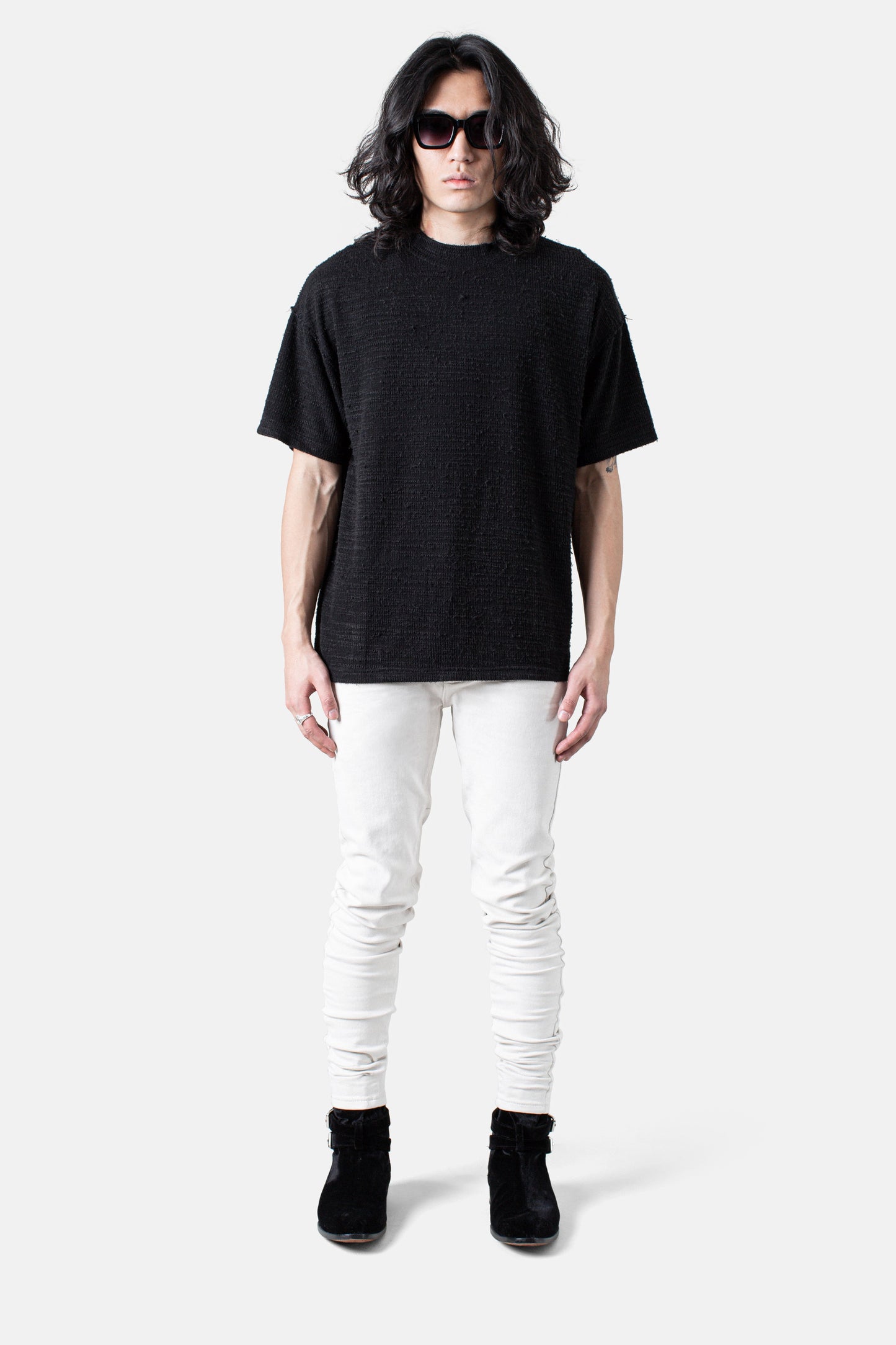 JM Shirts & Tops Textured Tee -  Black