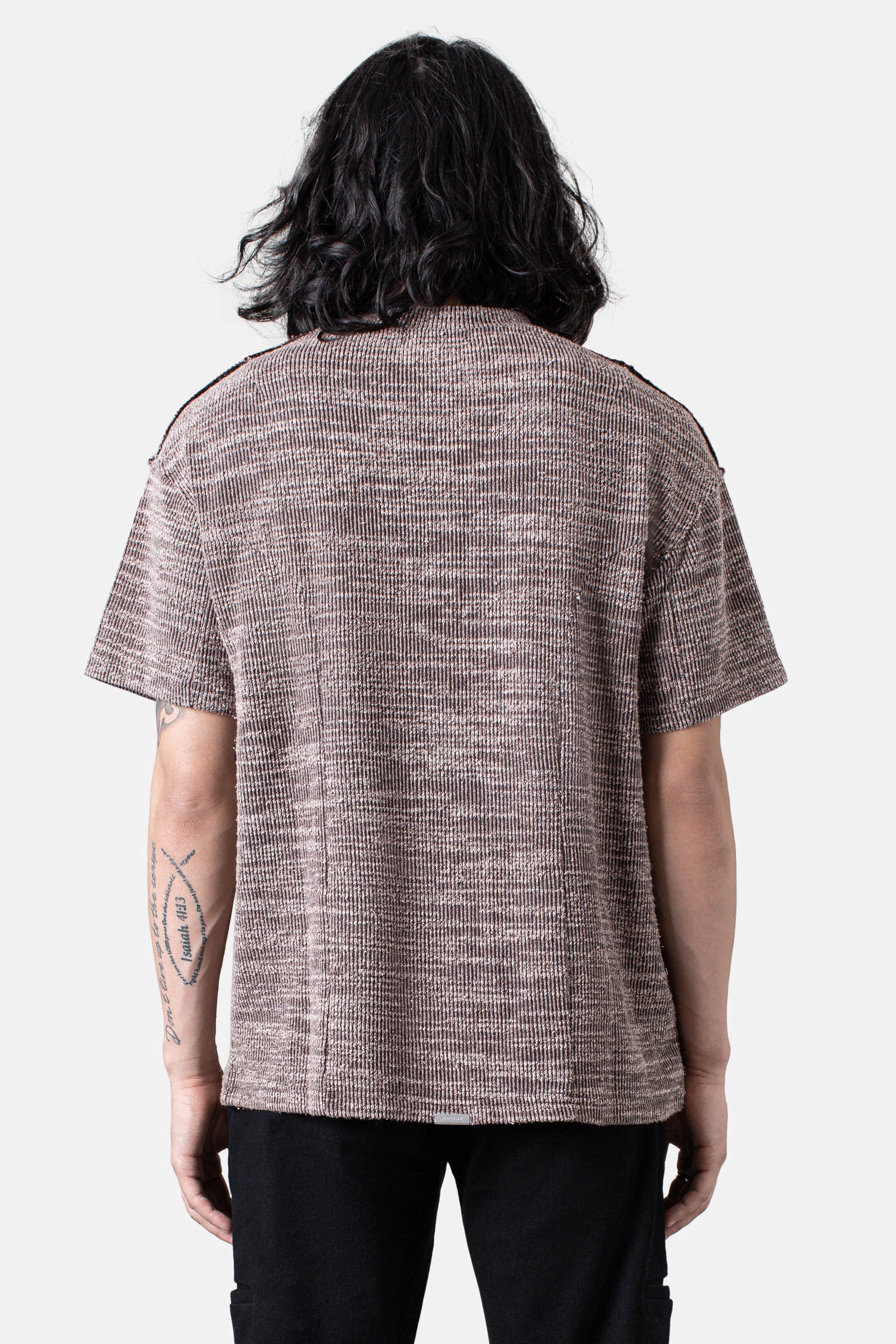 JM Shirts & Tops Textured Tee -  Sand Brown