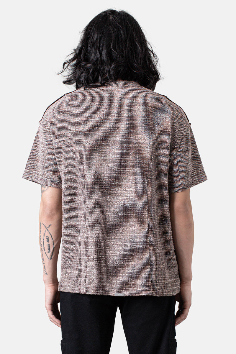 JM Shirts & Tops Textured Tee -  Sand Brown