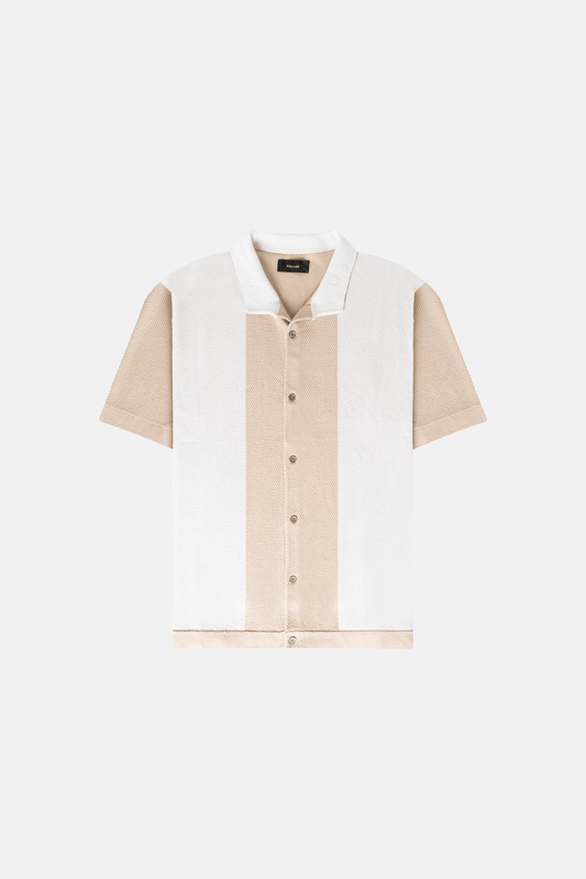 JMZ Resort Knitted Classic Resort Shirt - Off White