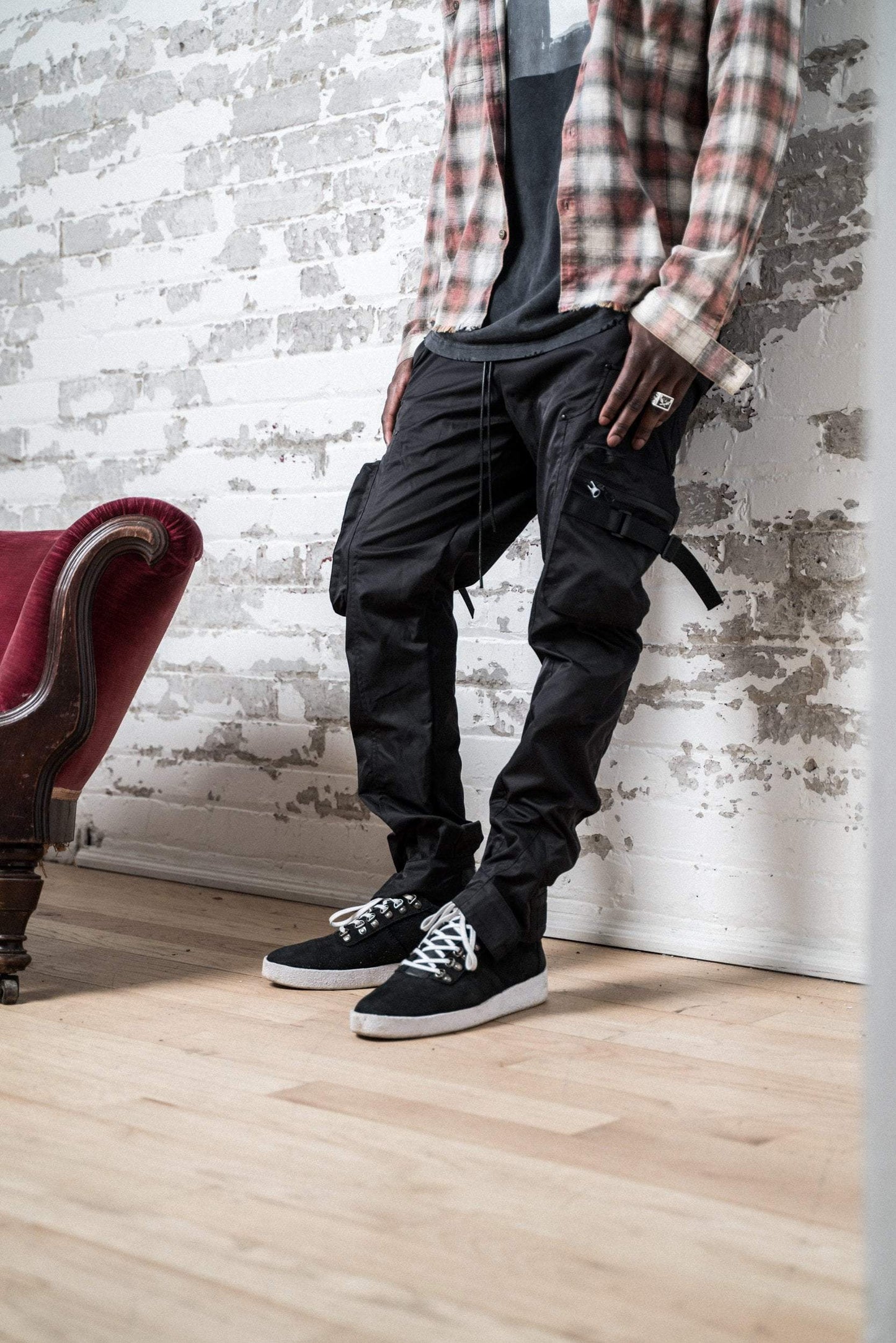 Kollar Clothing denim Staple Cargo - Charcoal Black