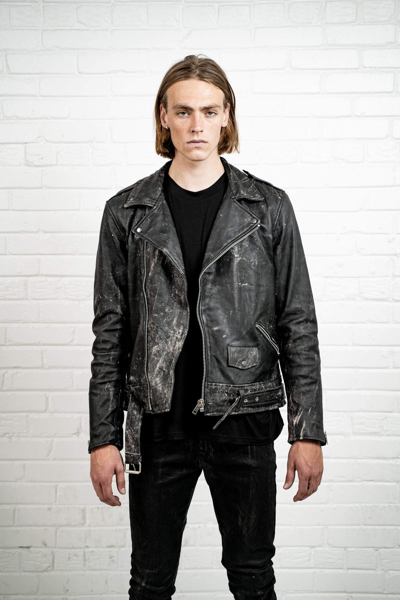 All saints outlet vixon leather jacket
