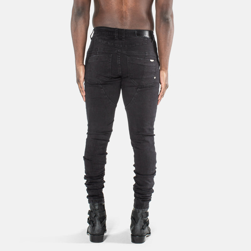 KY denim 203 Rockstars - Destroyed Essential Black Denim